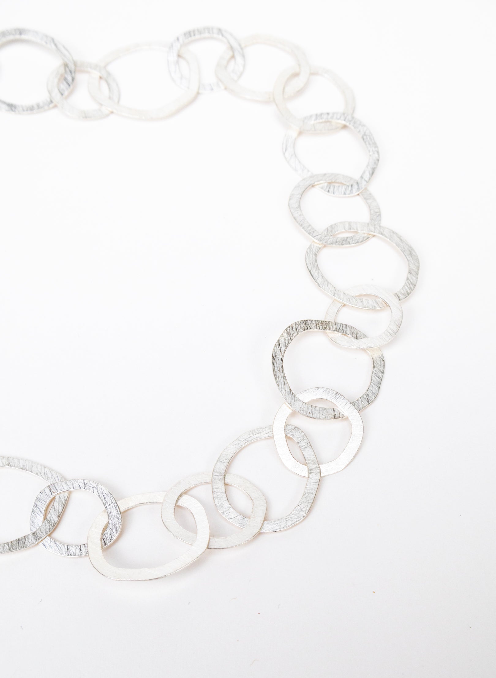 Round Link Necklace - Sterling Silver