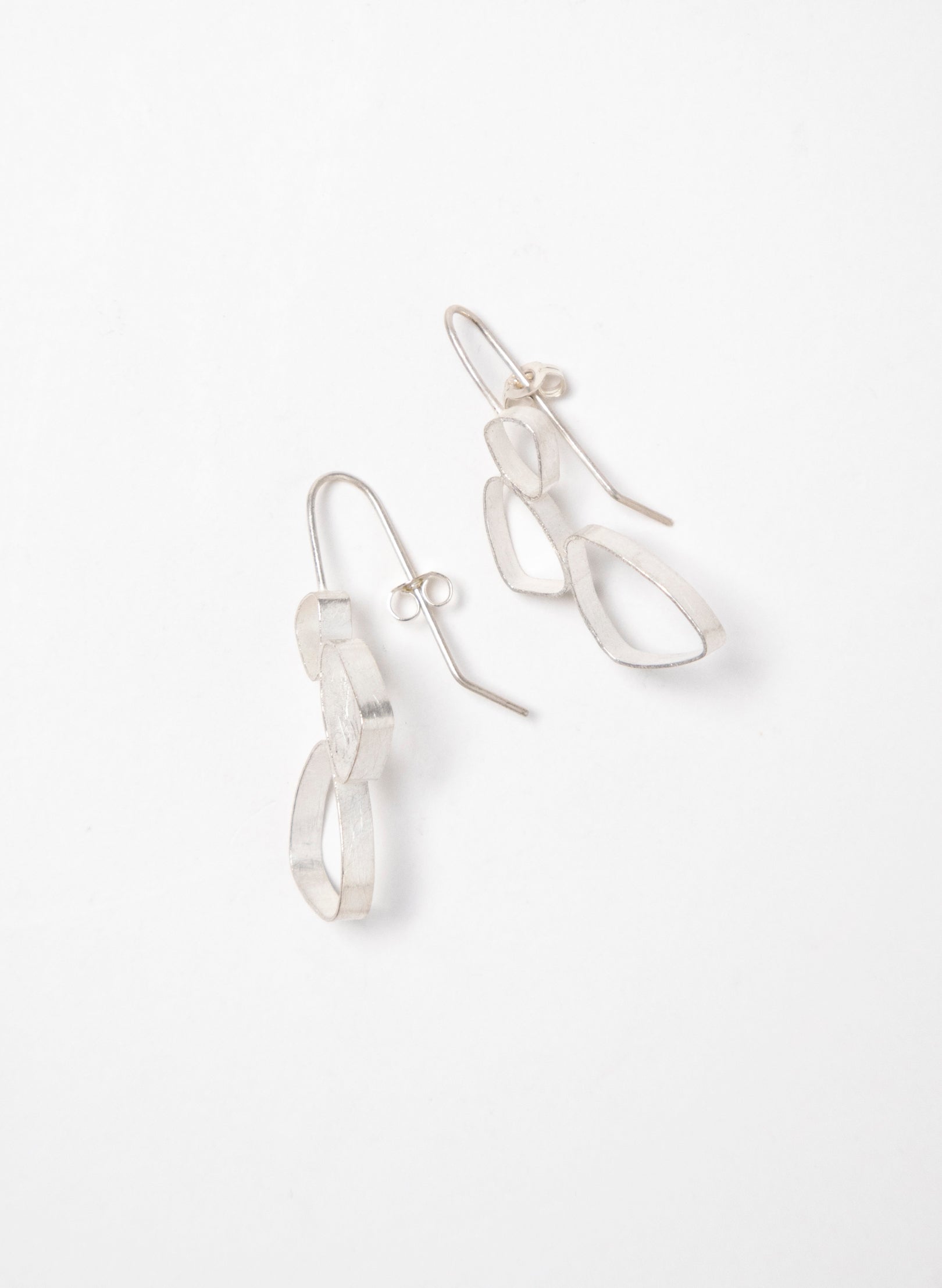 Hollow 3 Pebble Earrings
