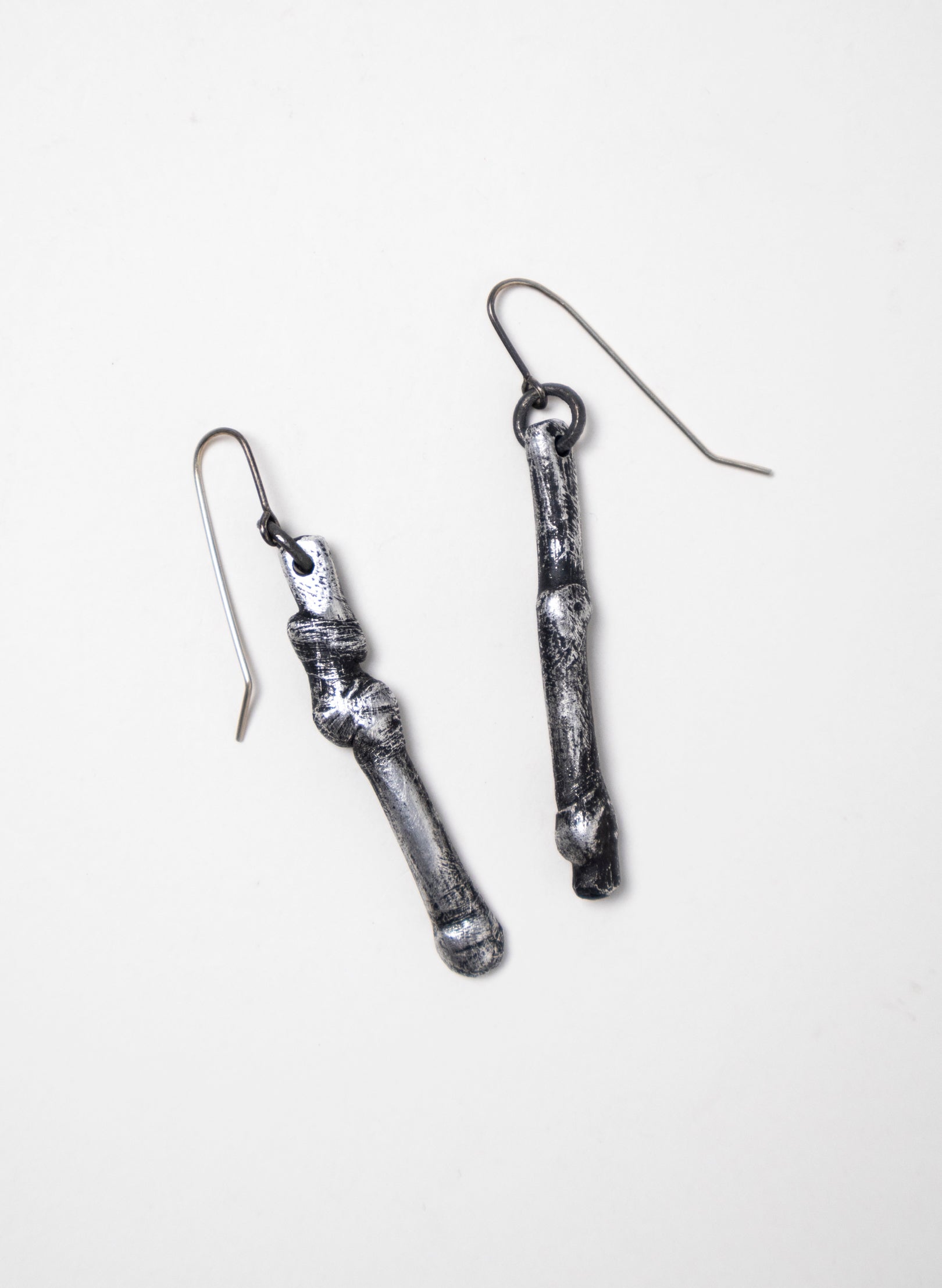 Short Crooked Rod Earrings