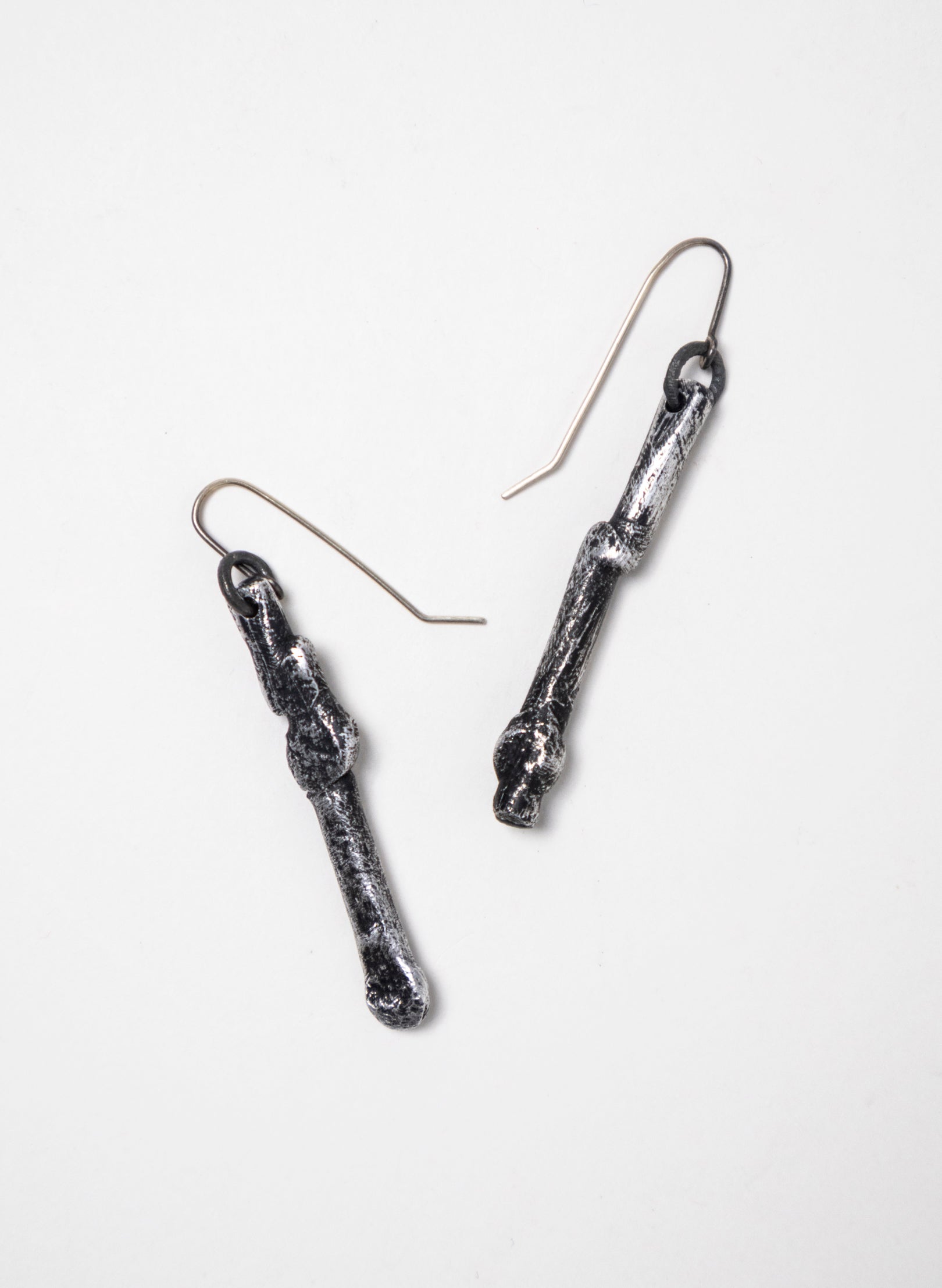 Short Crooked Rod Earrings