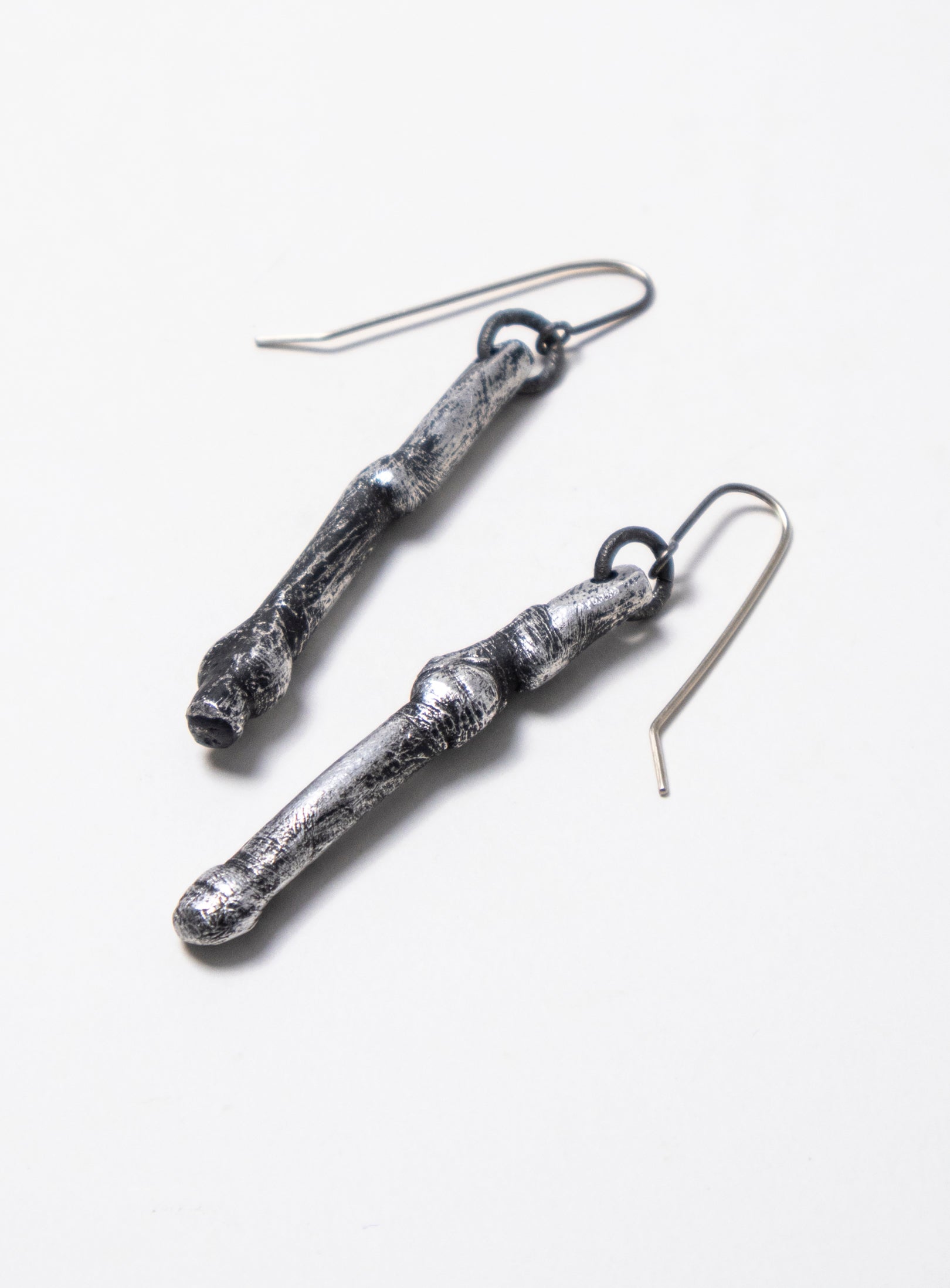 Short Crooked Rod Earrings