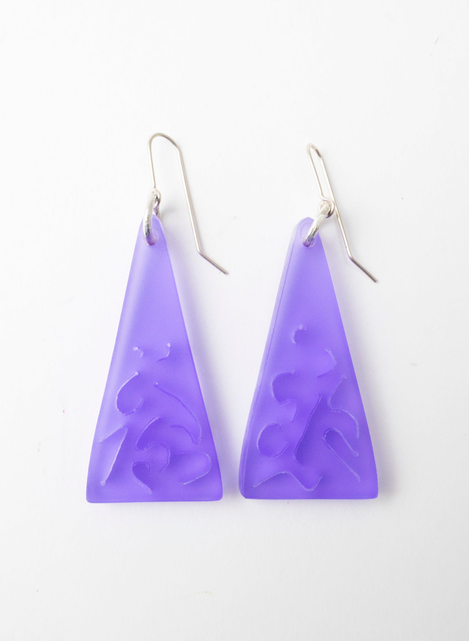 Perspex Triangle Earrings