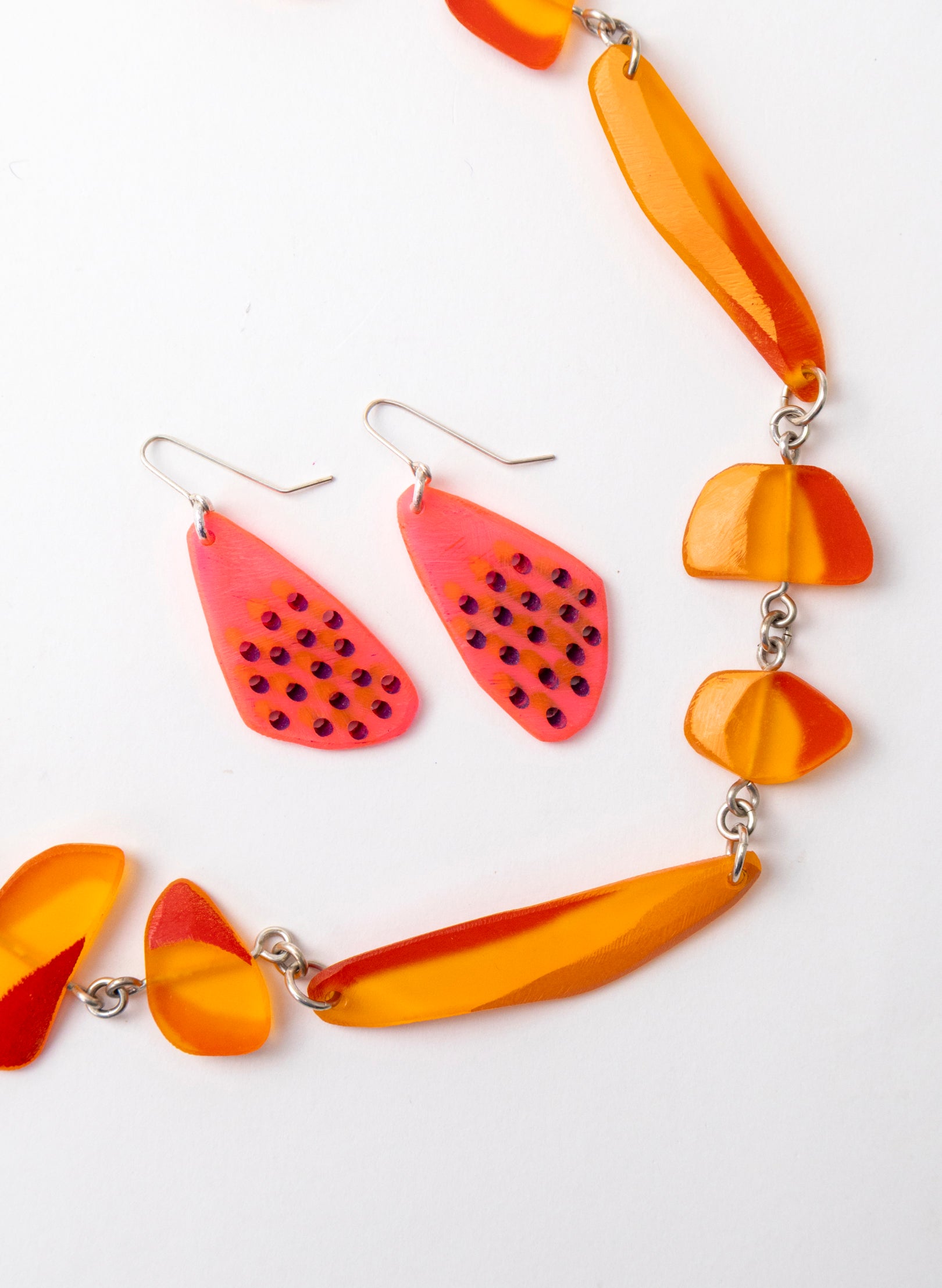 Painted Edge Perspex Necklace