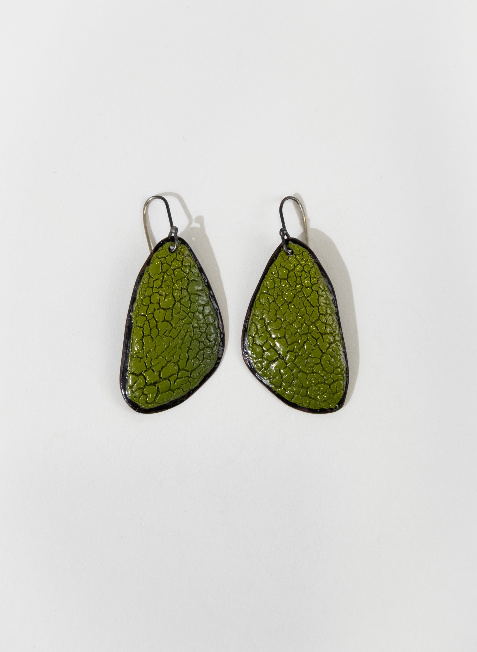 Textured Enamel Earrings
