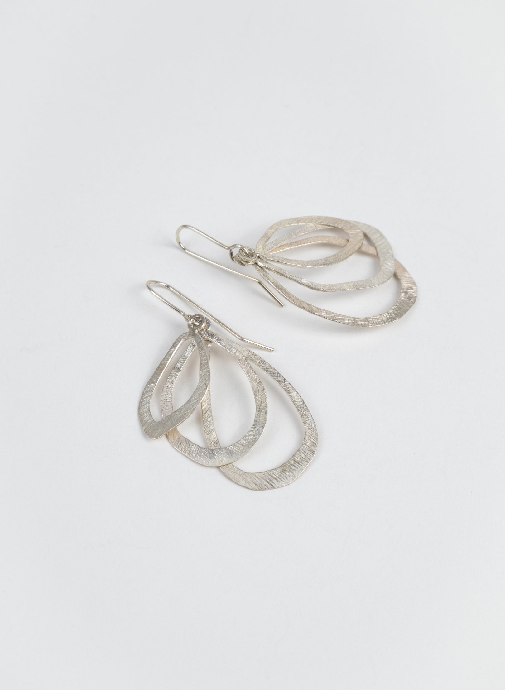 Swinging Pebble Earring - Sterling Silver