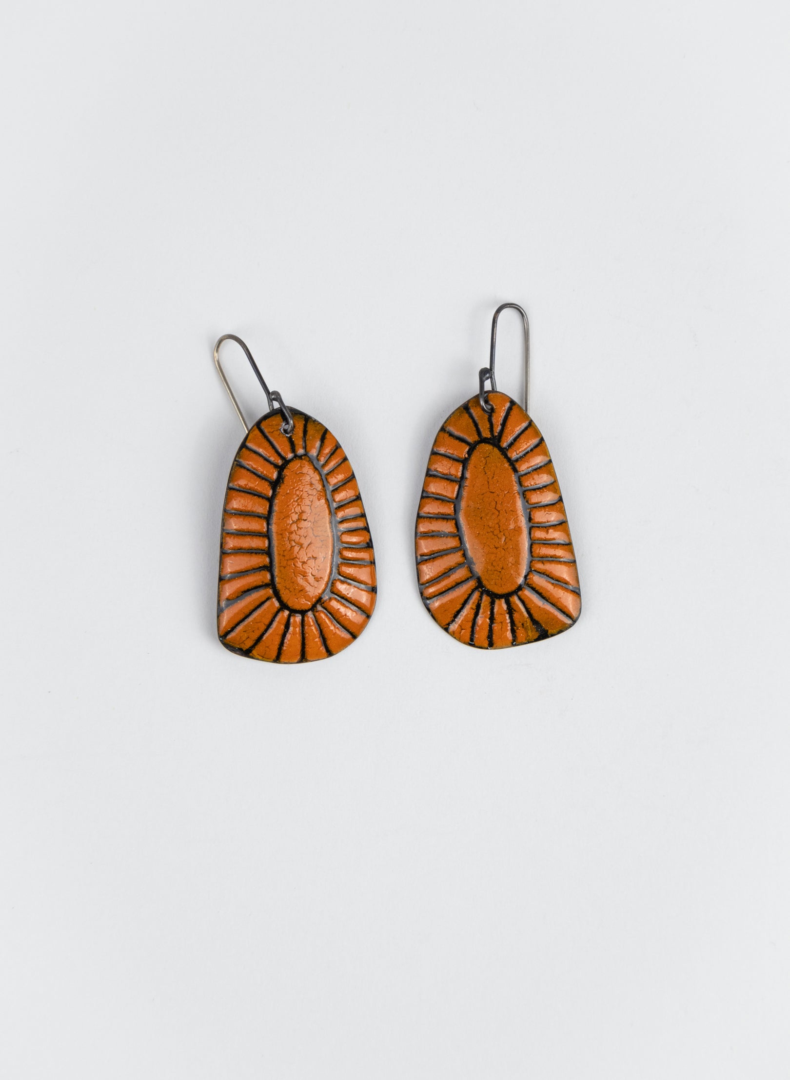 Textured Enamel Earrings