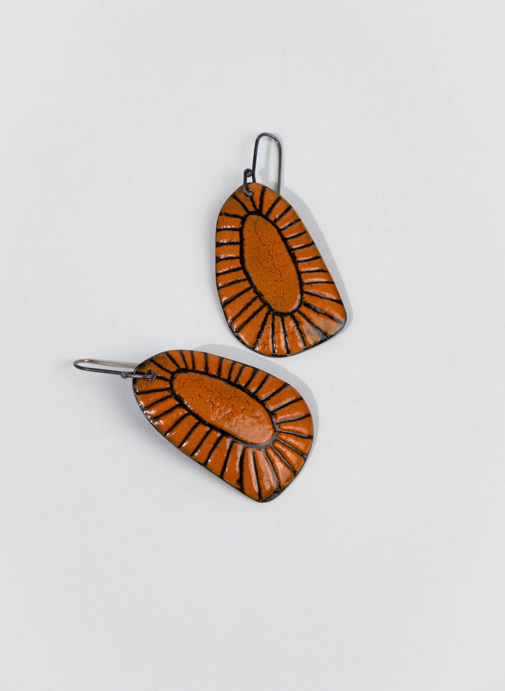 Textured Enamel Earrings