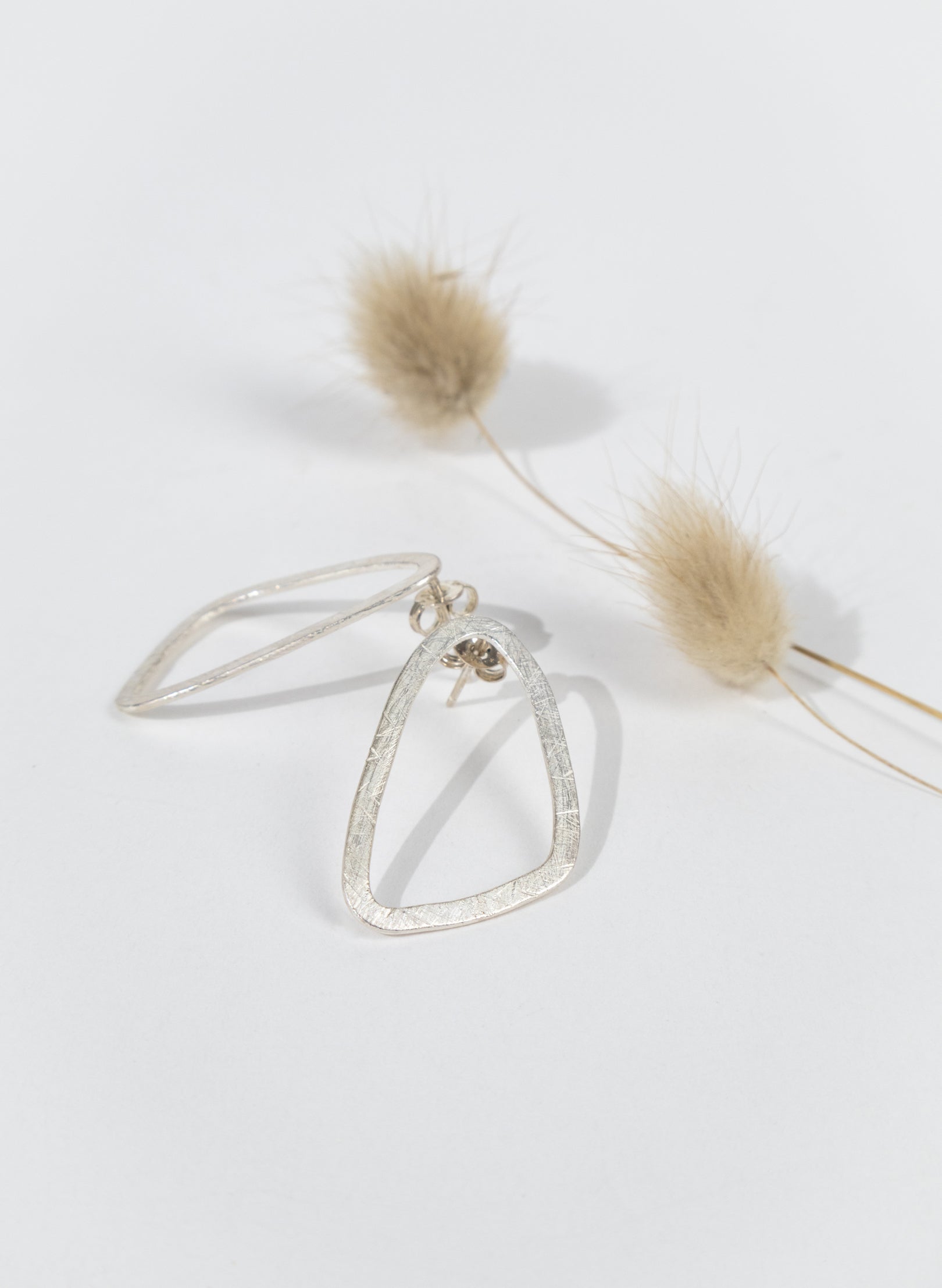 Asymmetric Pebble Earring