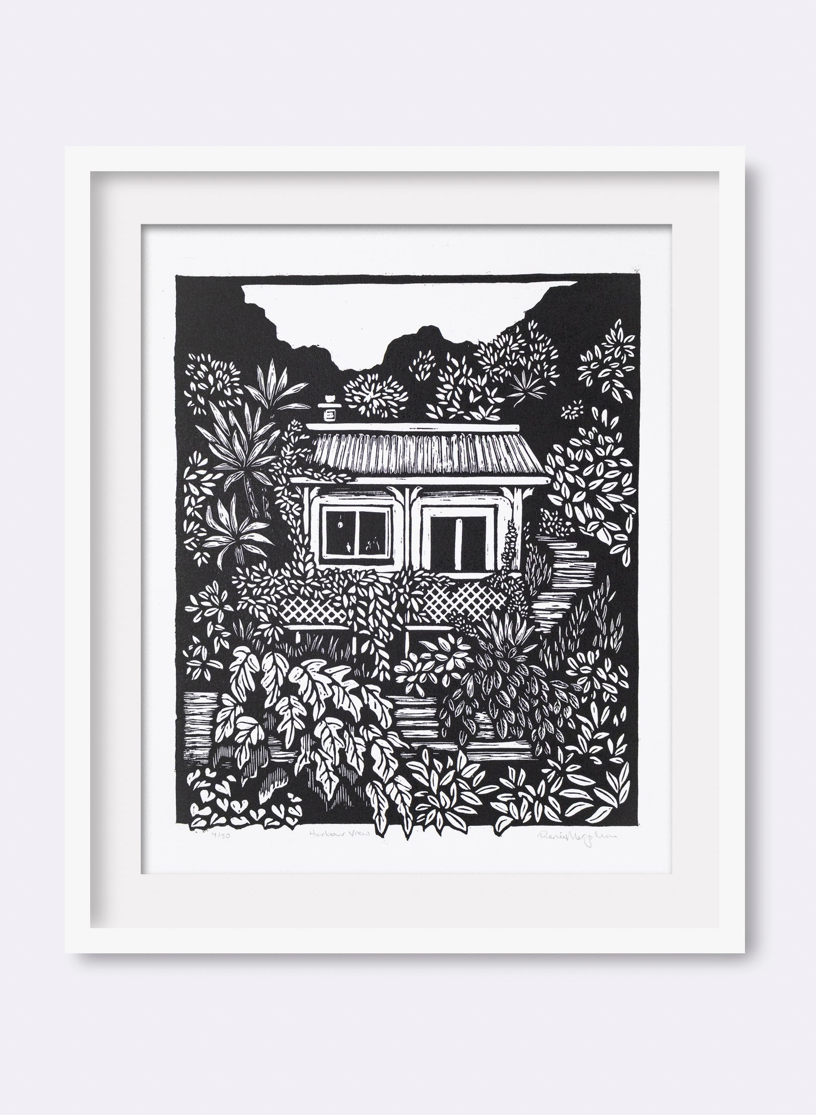 Harbour View - Wood Cut Print