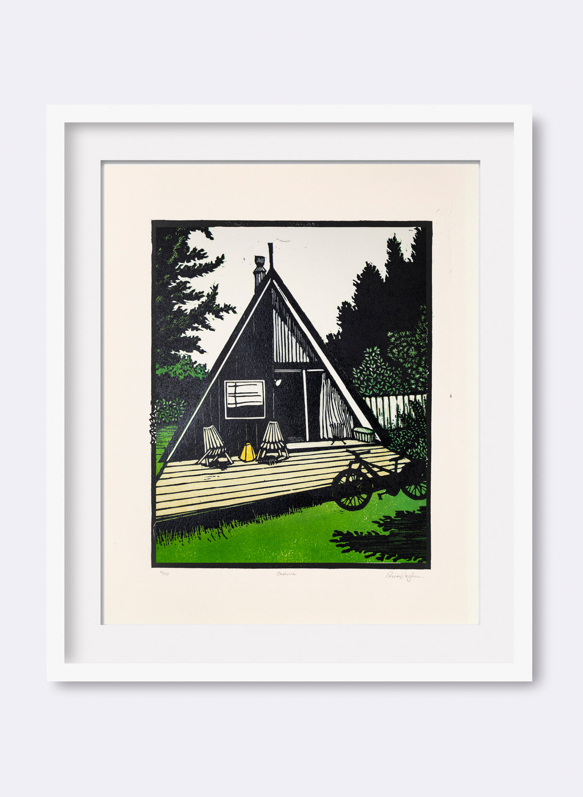 Ohakune (Colour) - Wood Cut Print