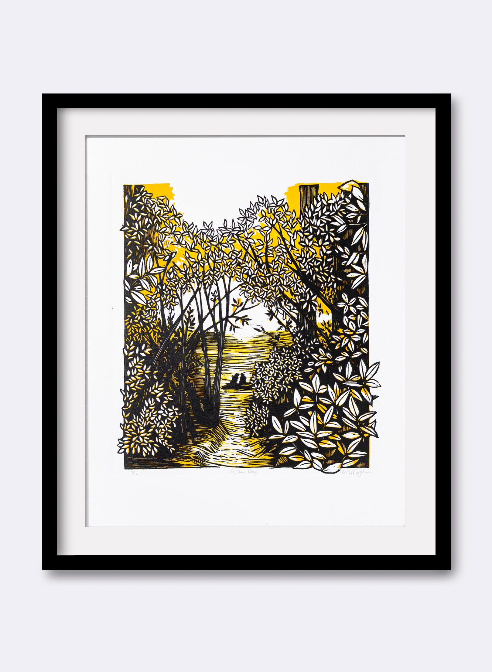 Golden Bay (Orange) - Wood Cut Print