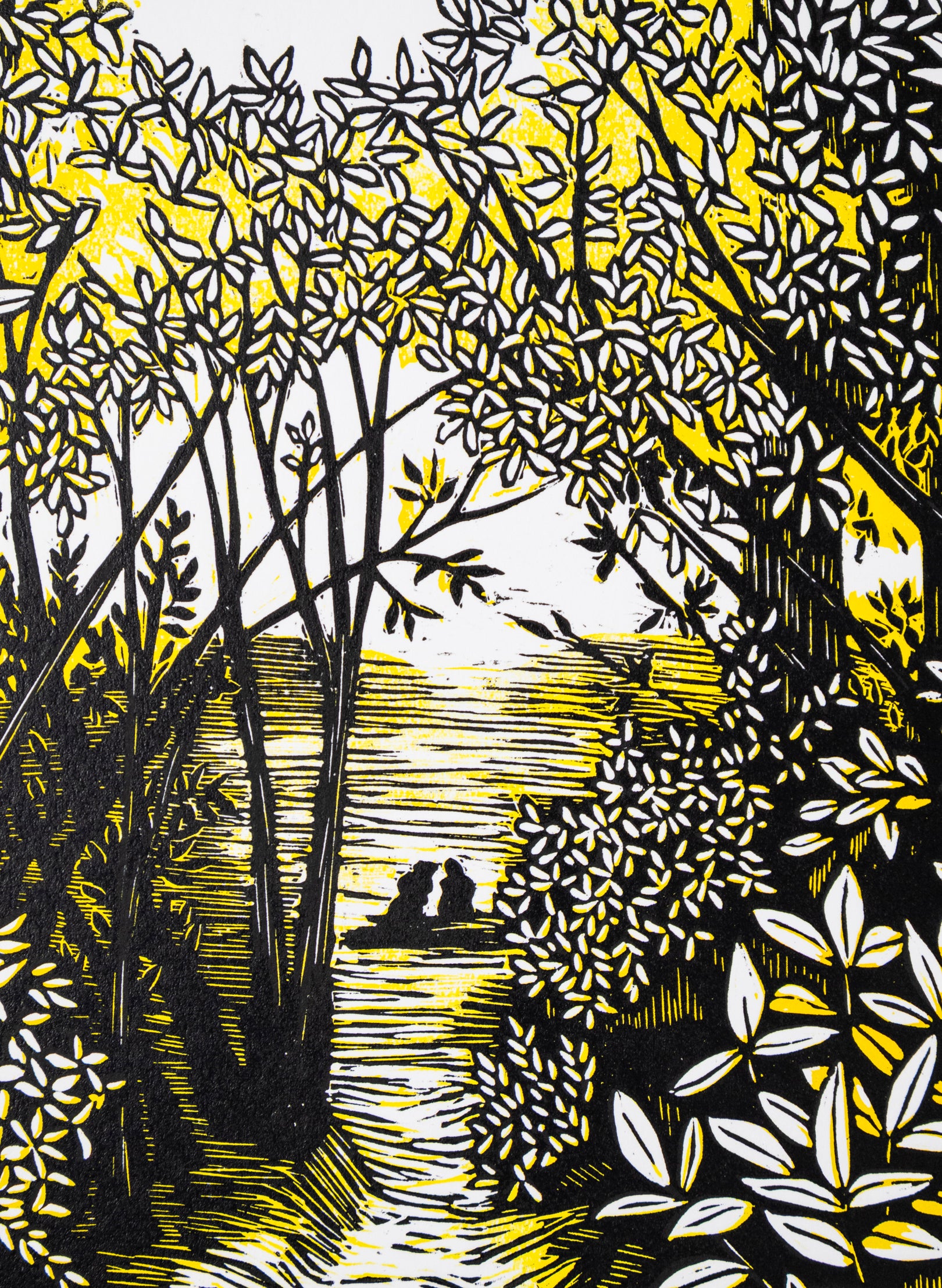 Golden Bay (Yellow) - Wood Cut Print