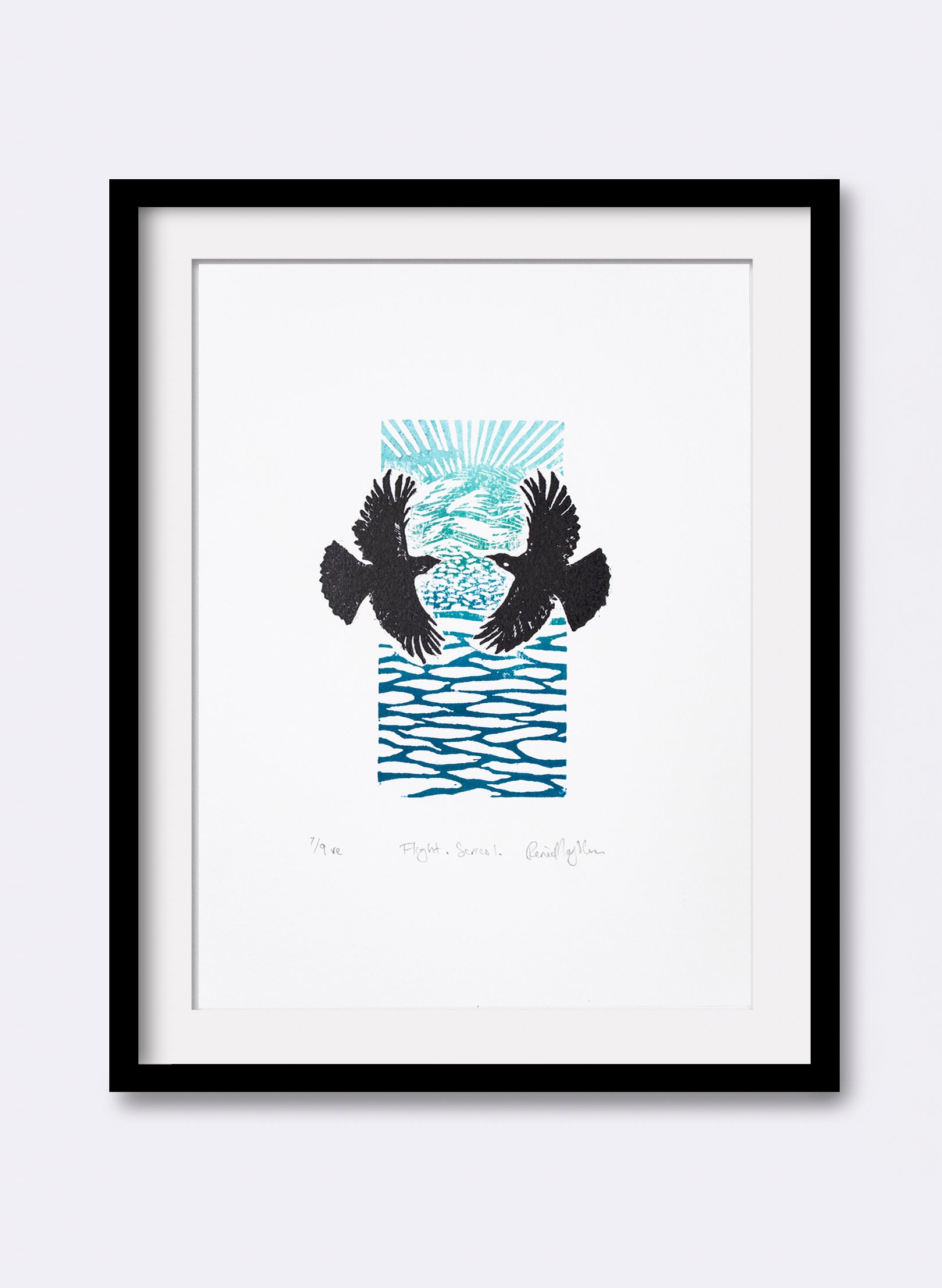 Flight Series 1 (Colour) - Wood Cut Print