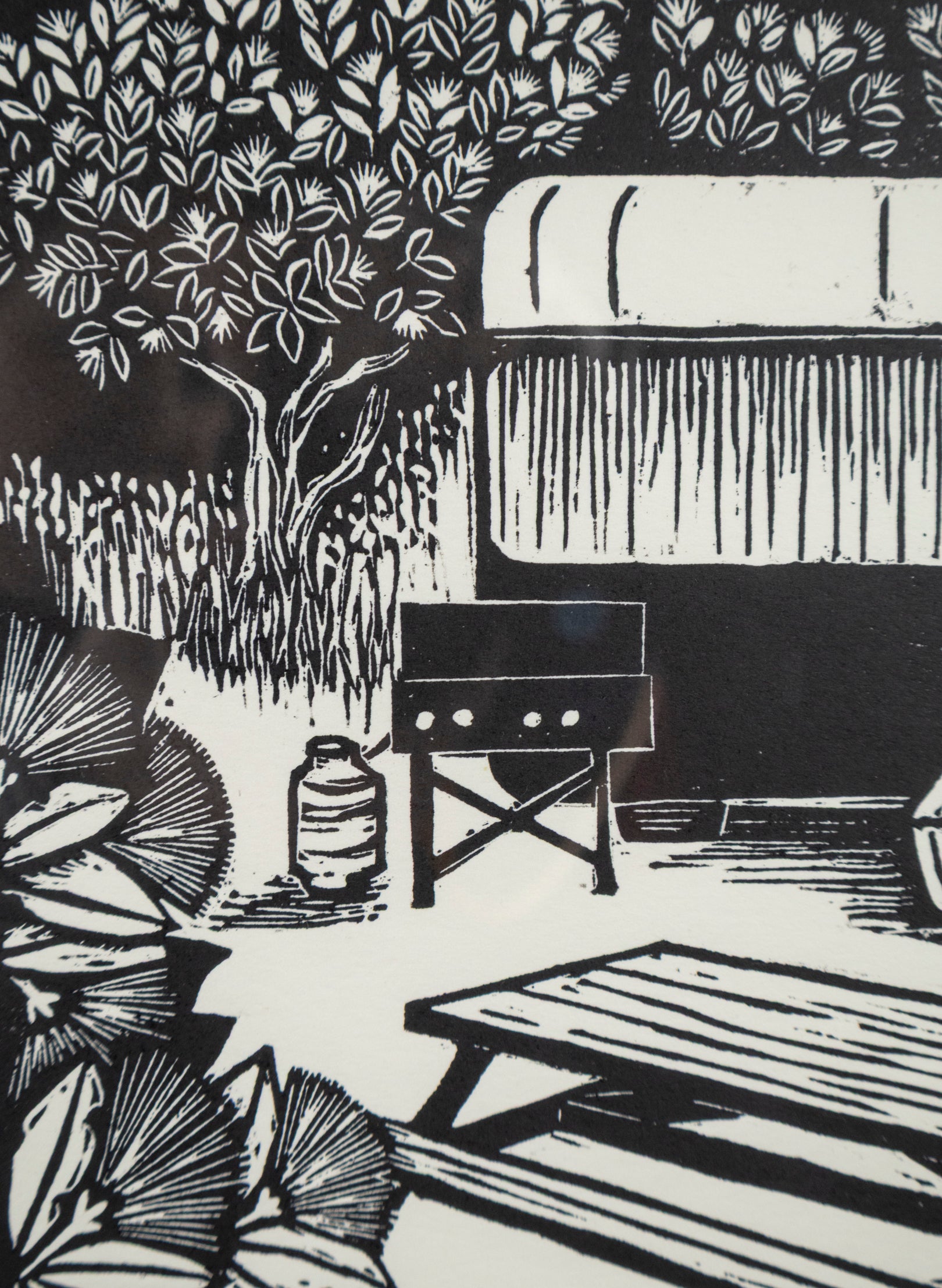 Matata - Wood Cut Print Framed