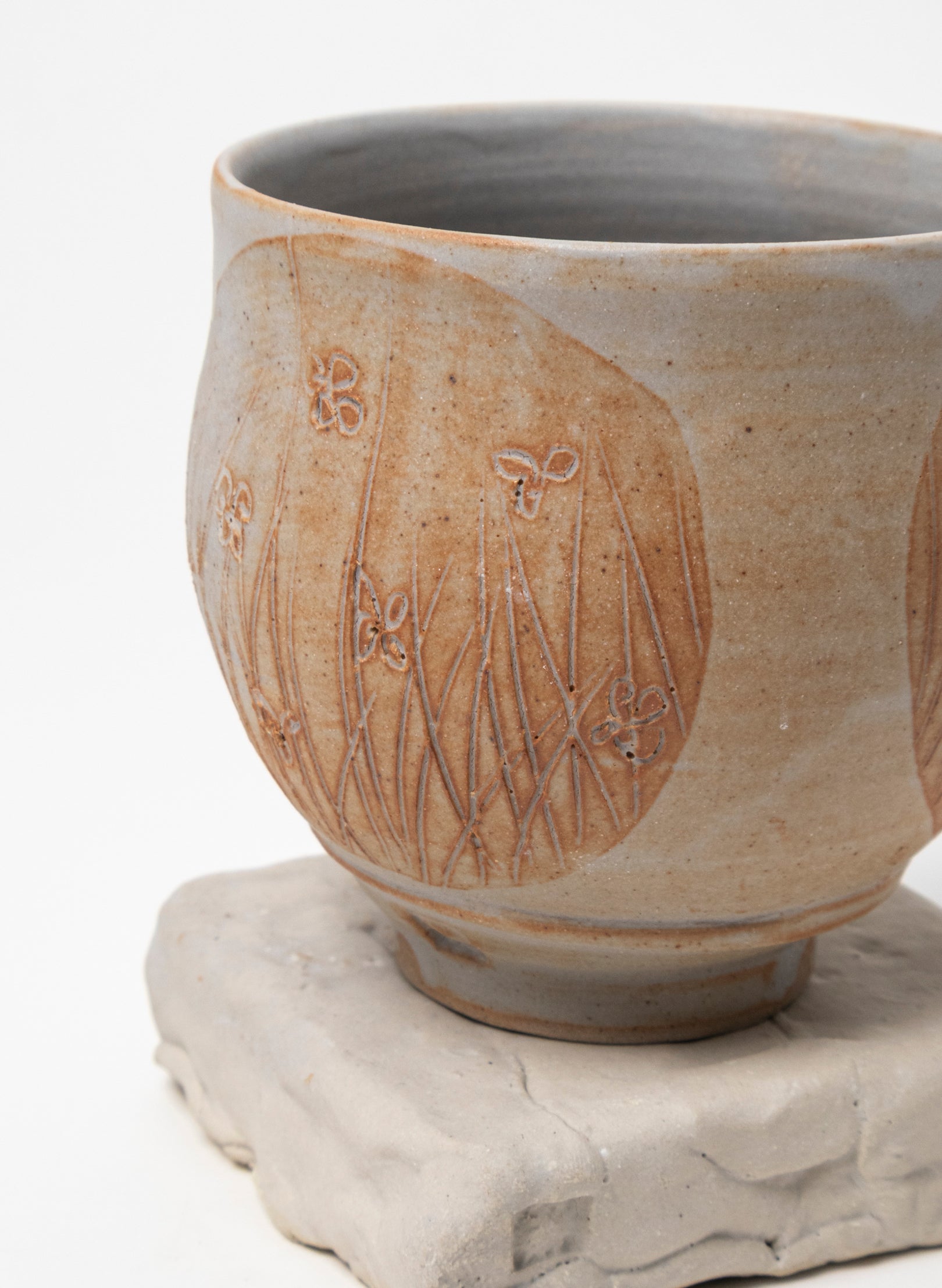 Ceramic Cup on Pedestal
