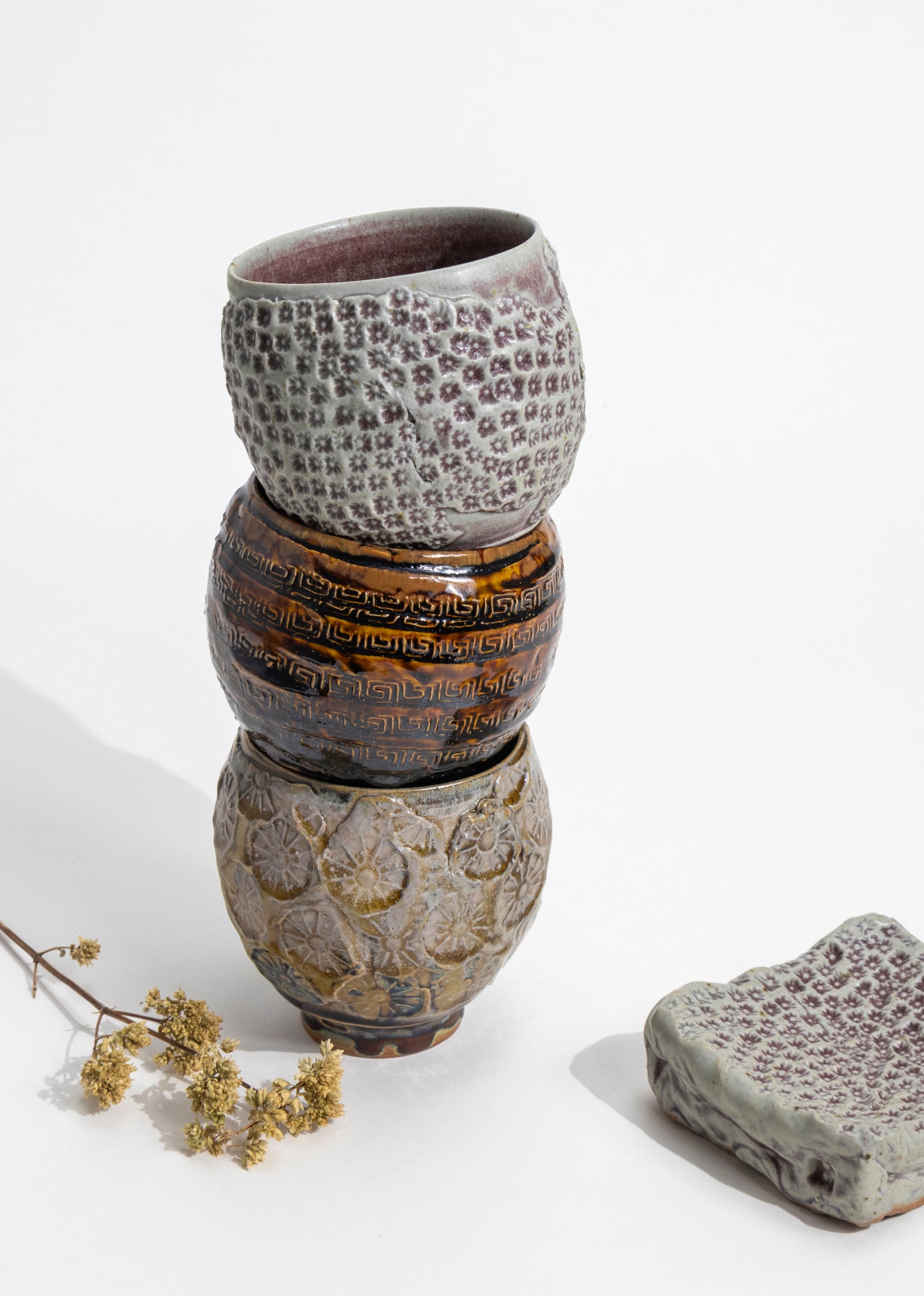 Ceramic Cup on Pedestal