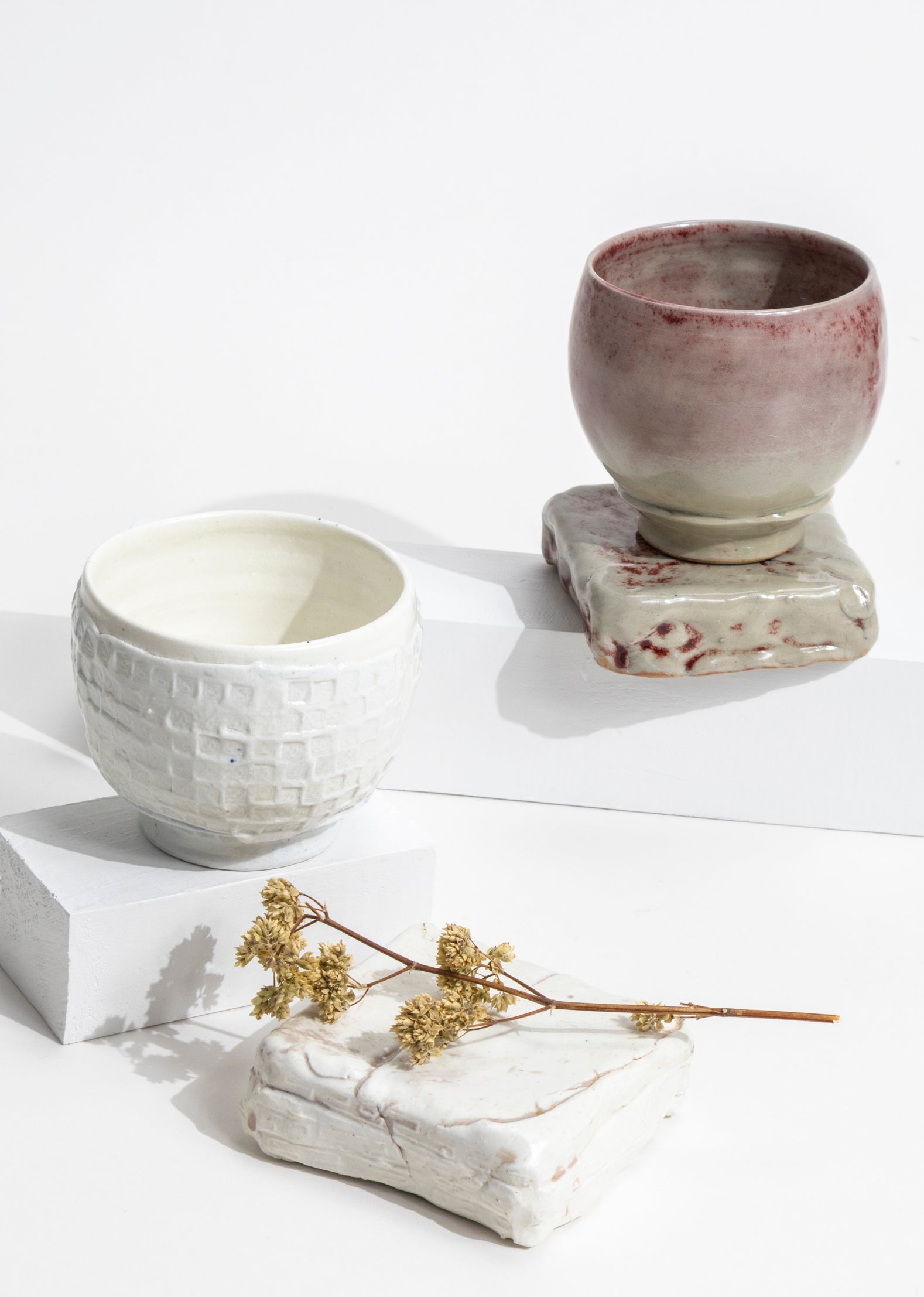 Ceramic Cup on Pedestal