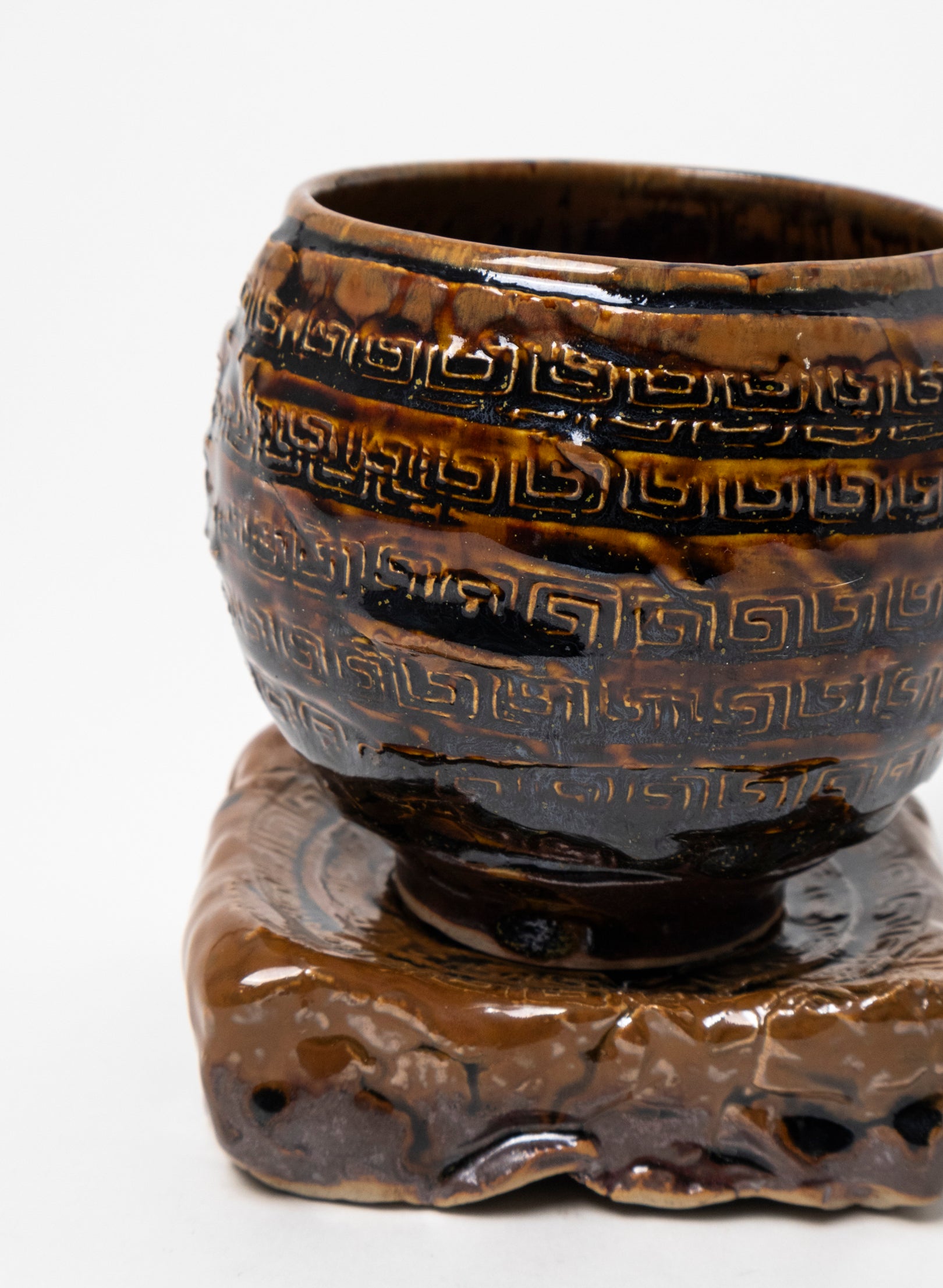 Ceramic Cup on Pedestal