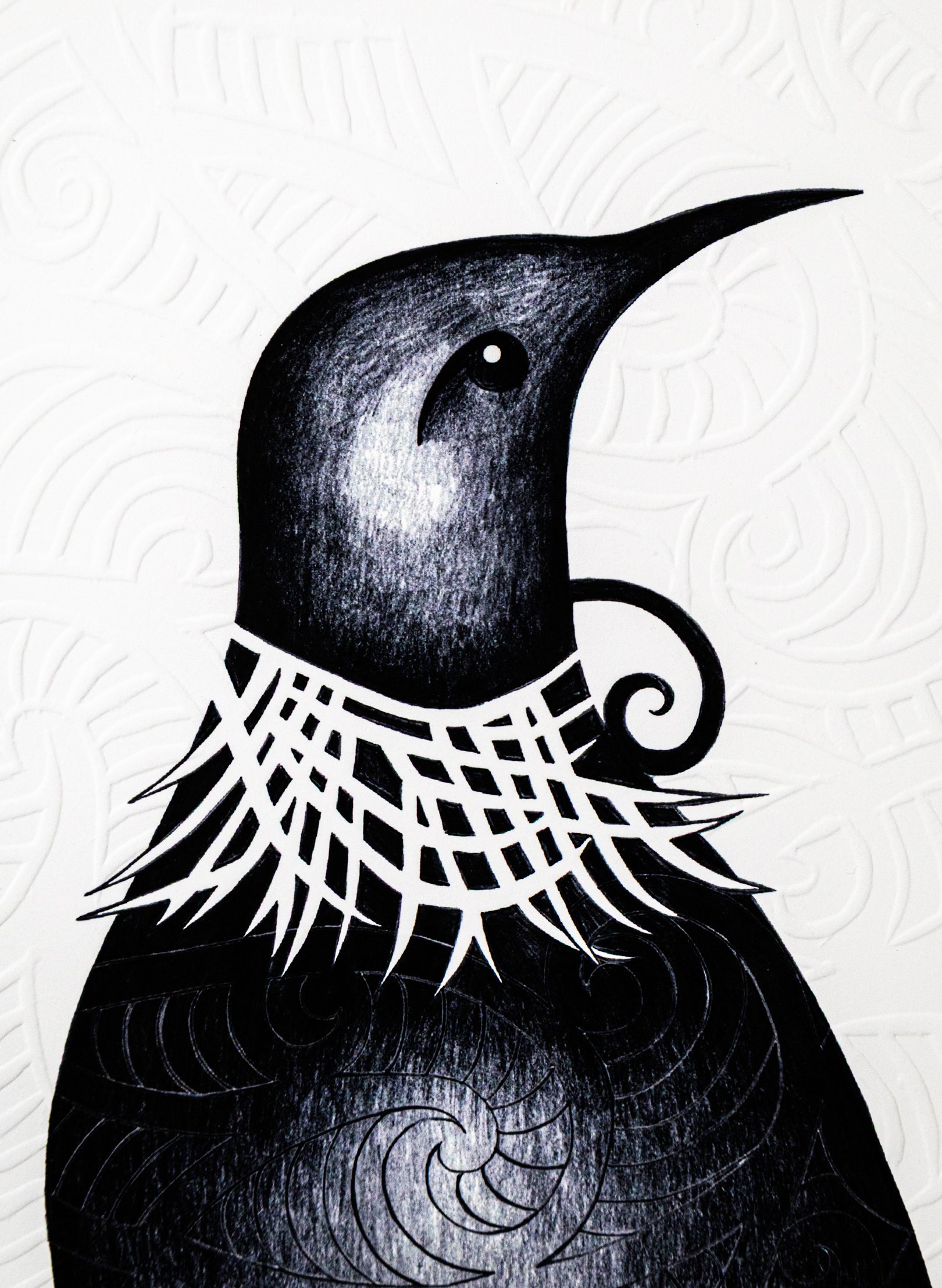 Song Of The Tūī - Embossed Giclée Print