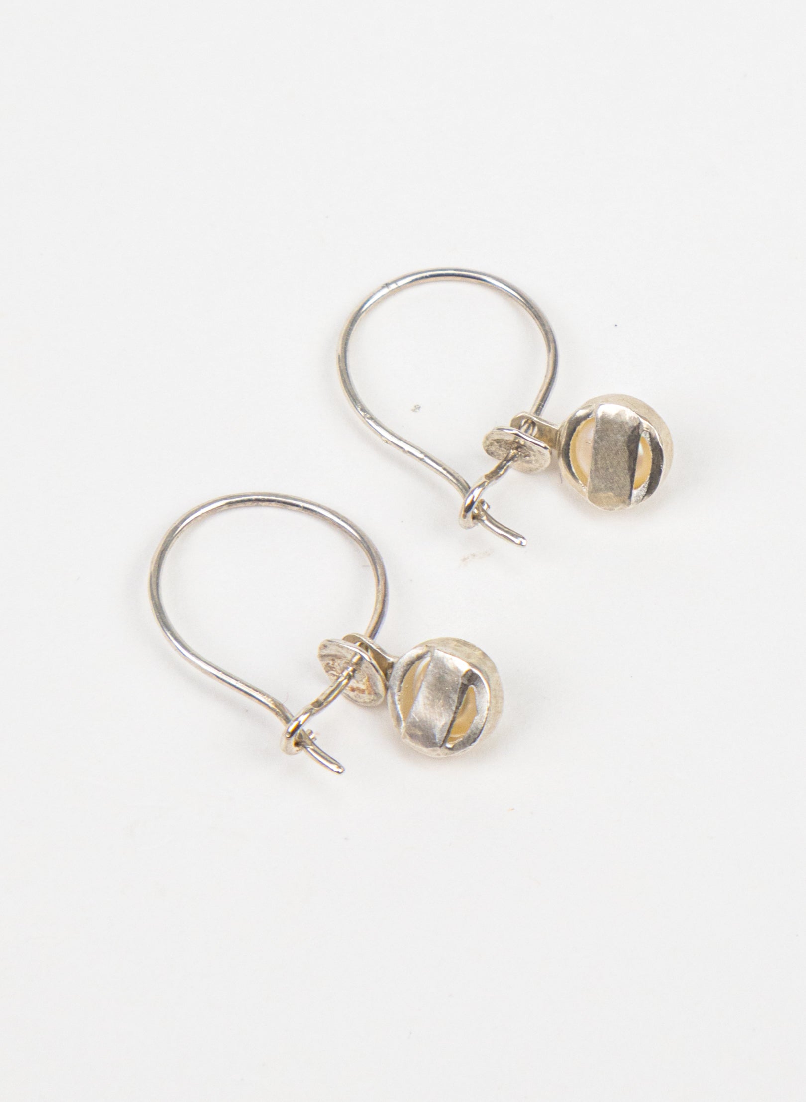 Classic Pearl Charm Hoop Earrings