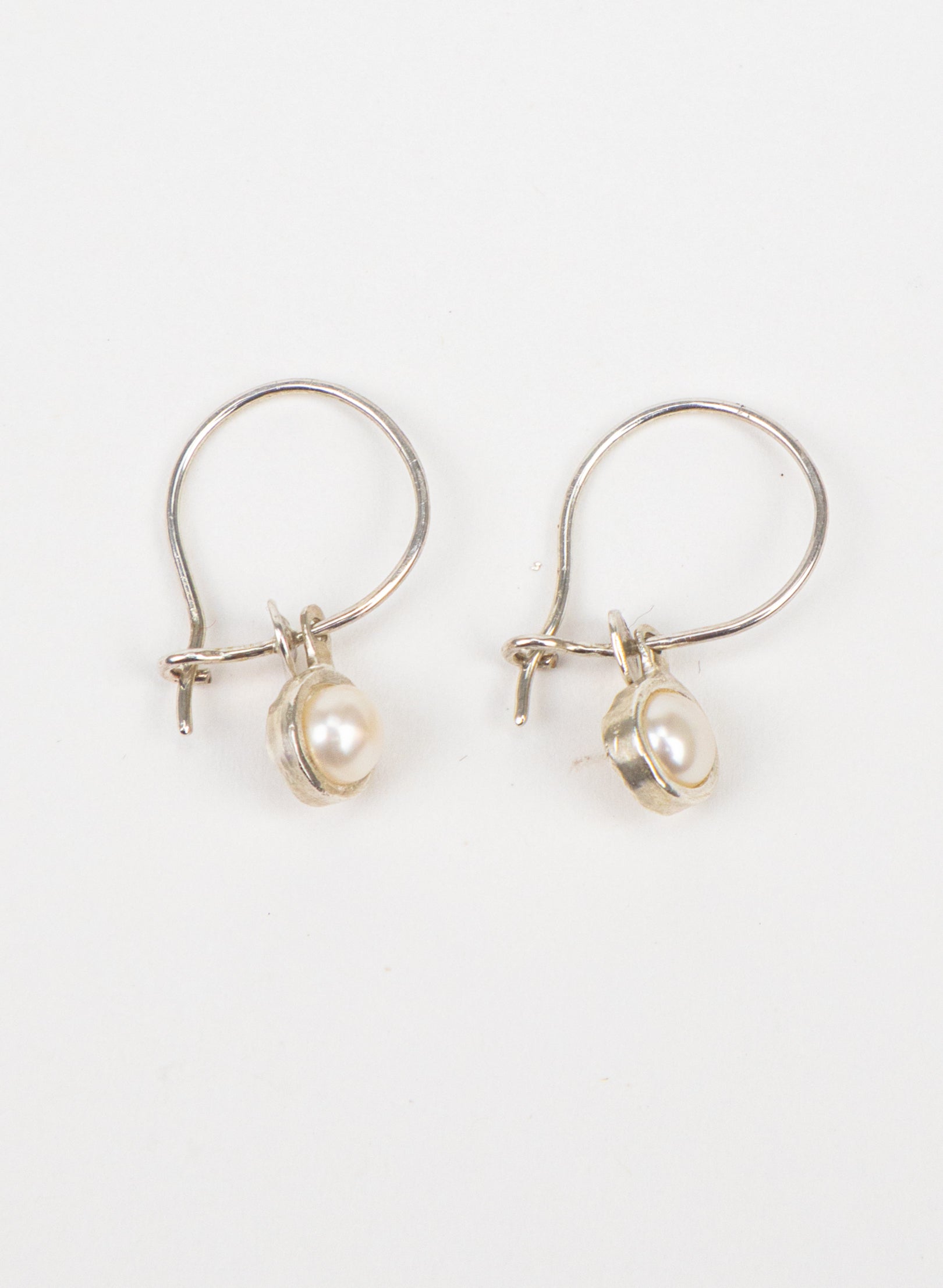 Classic Pearl Charm Hoop Earrings