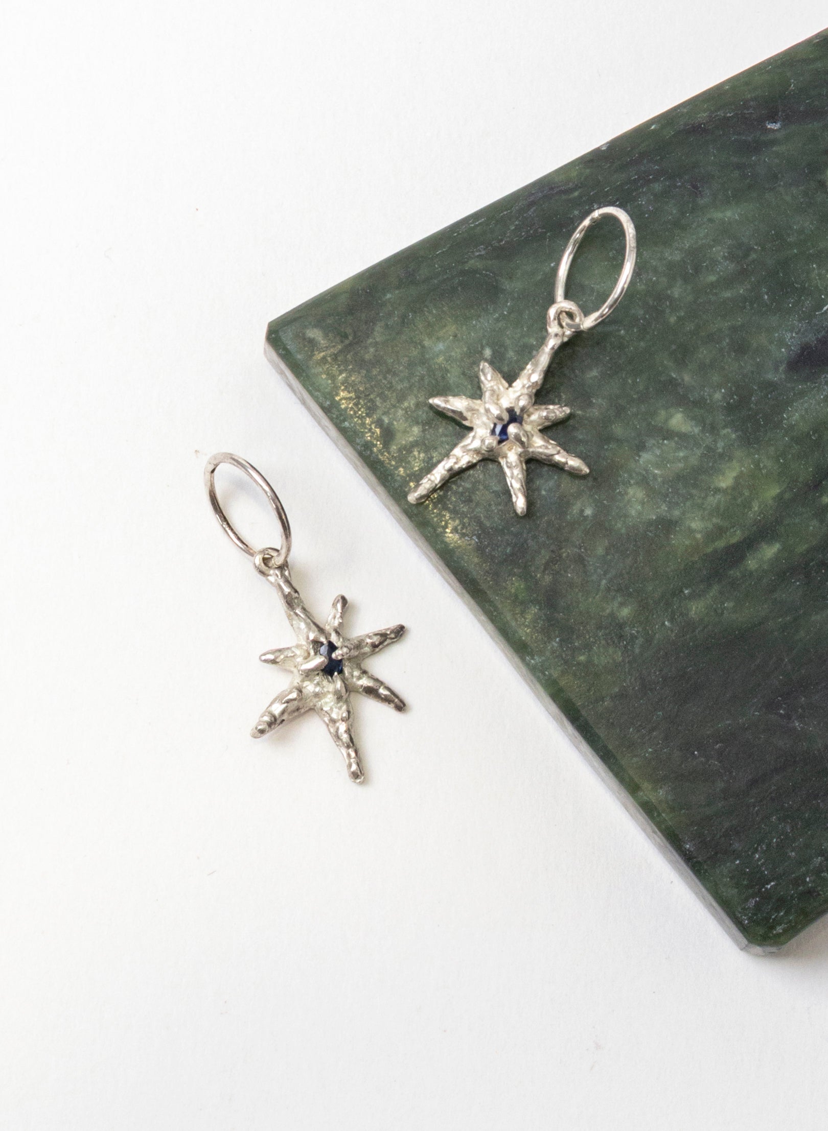 Faerie Star Charm Earrings - Sterling Silver