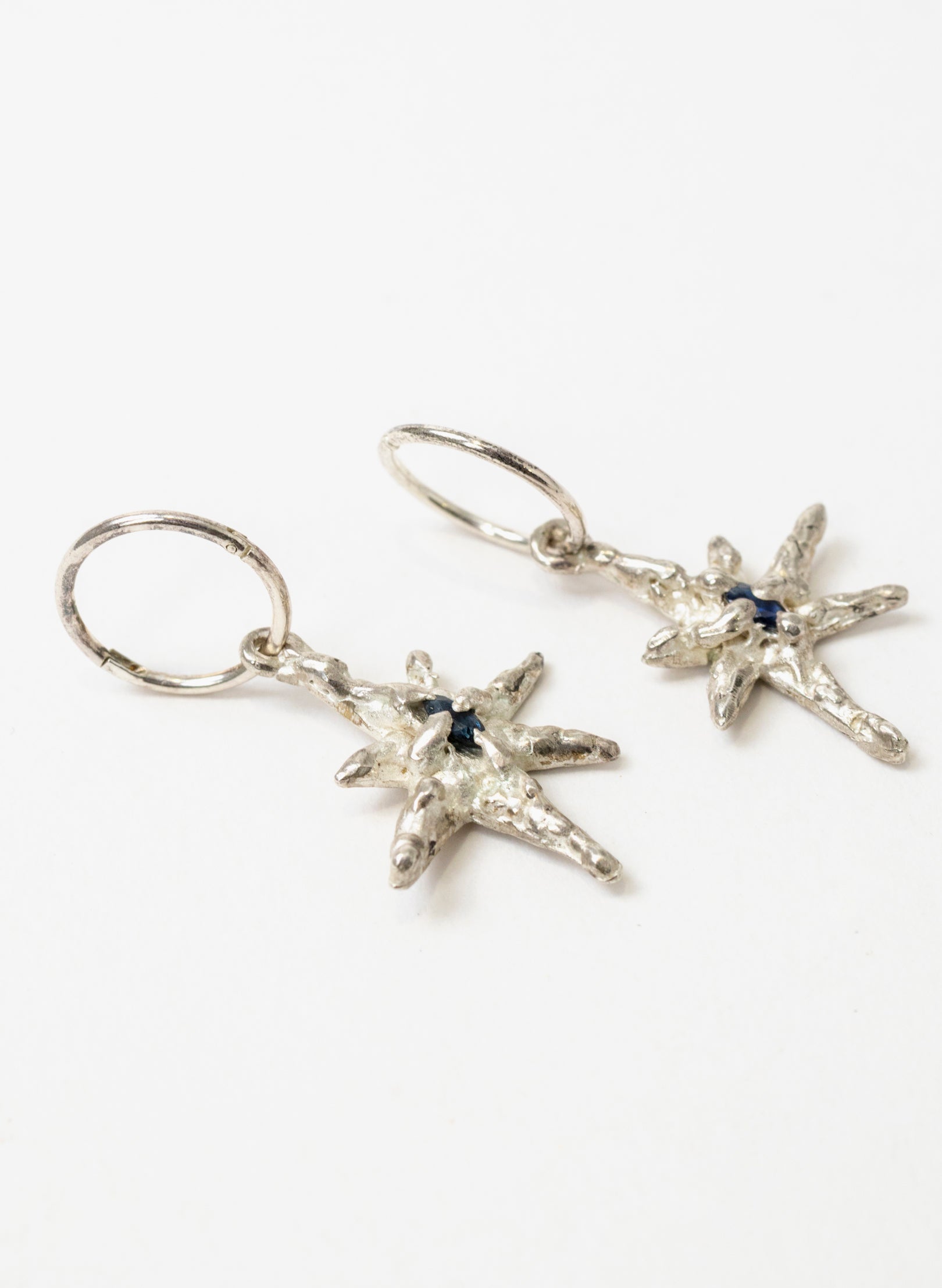 Faerie Star Charm Earrings - Sterling Silver