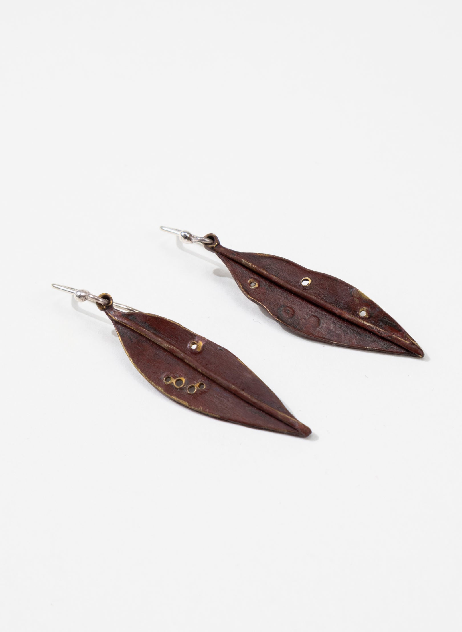 Pōhutukawa Leaf Pendant Earrings