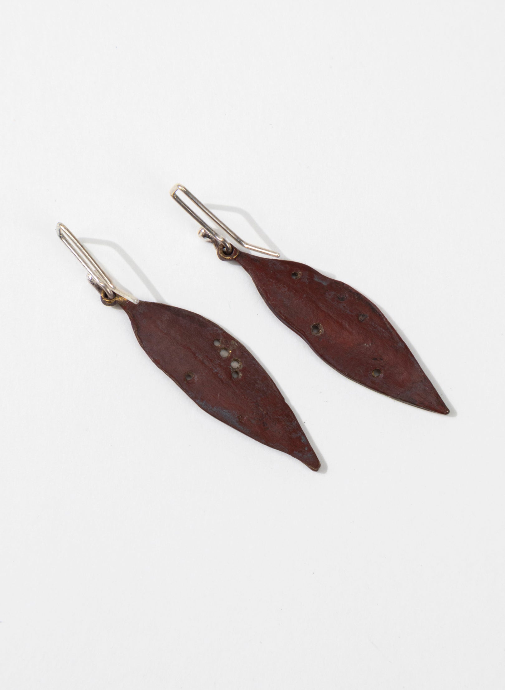 Pōhutukawa Leaf Pendant Earrings