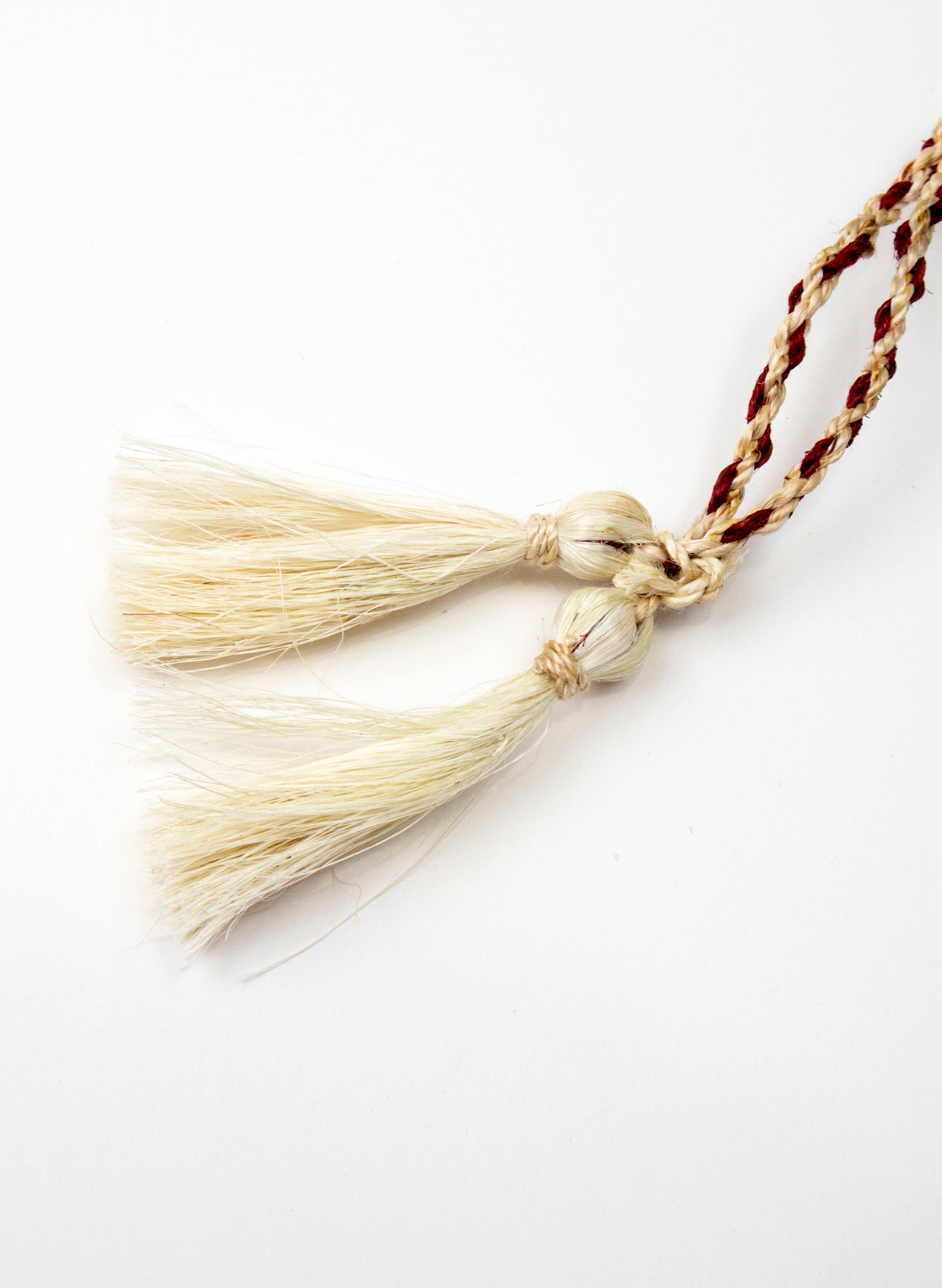 Short Handle Muka and Raupō Poi - Red