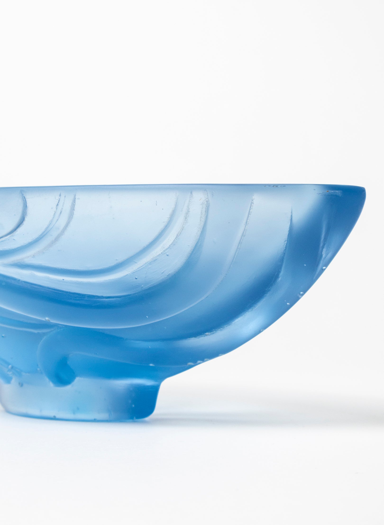 Lead Crystal Pale Blue - Wave Bowl
