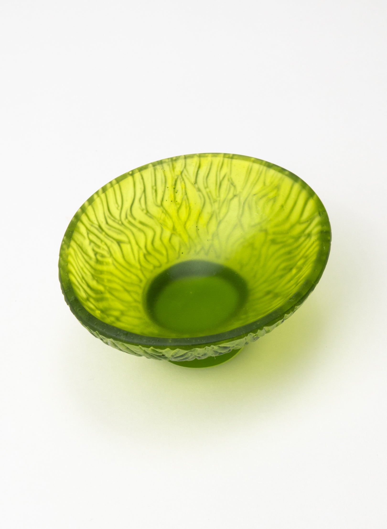 Lead Crystal Olive - Oval Carved Bowl