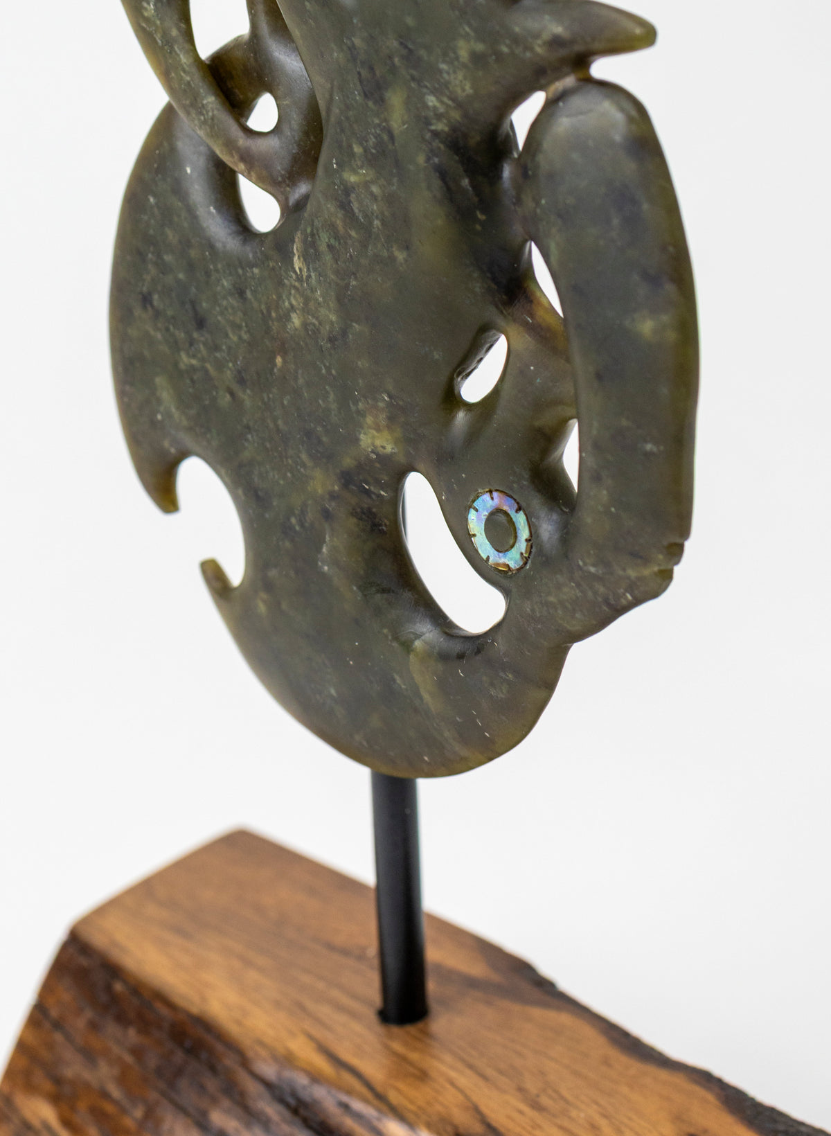 Manaia Pounamu on a Stand