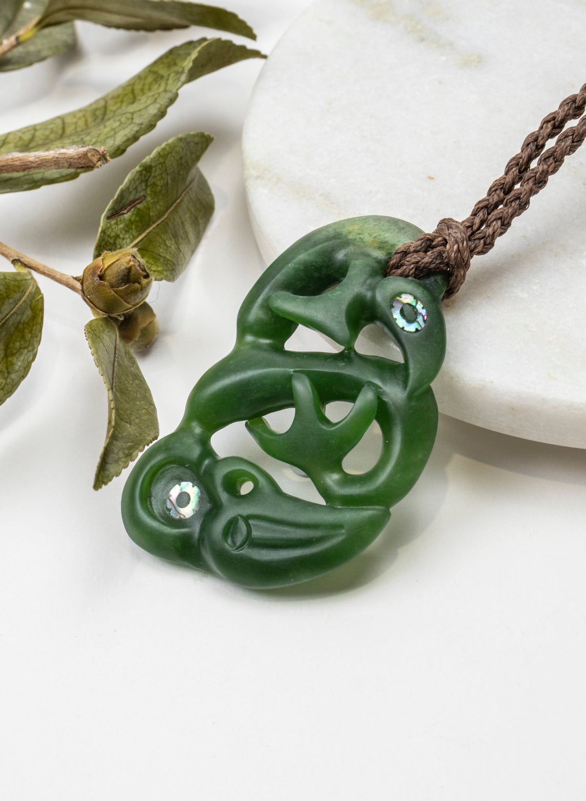 Manaia Pendant - Kawakawa Stone