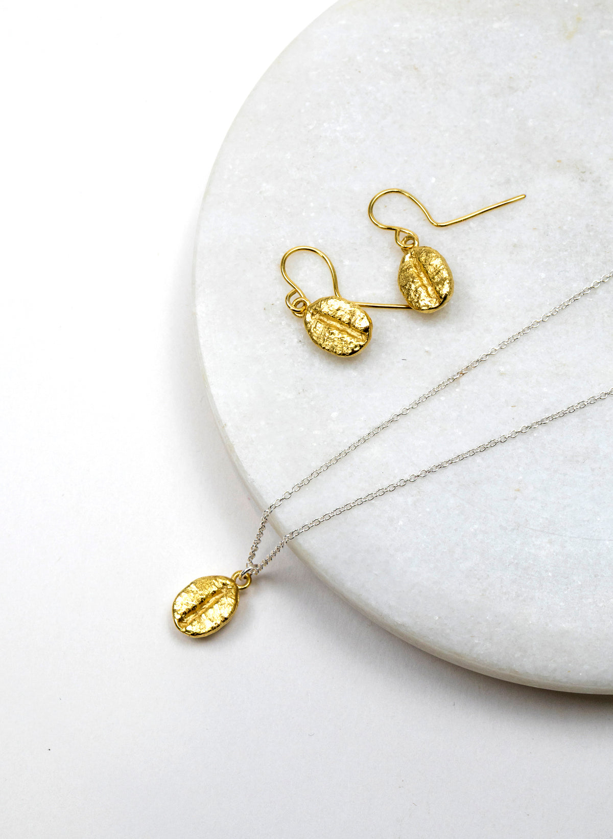 Gold Coffee Bean Necklace
