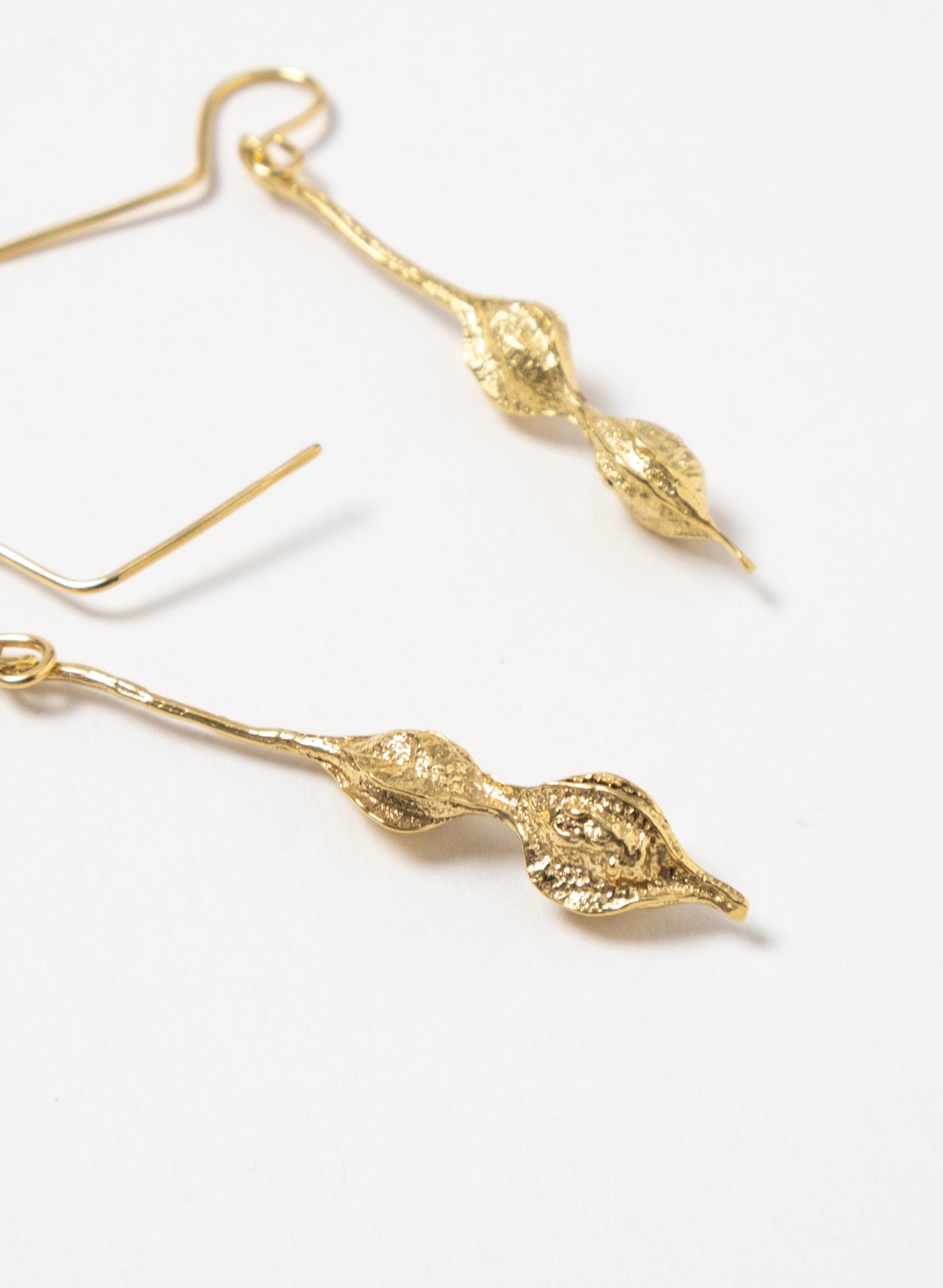 Kōwhai Seed Earrings - Gold
