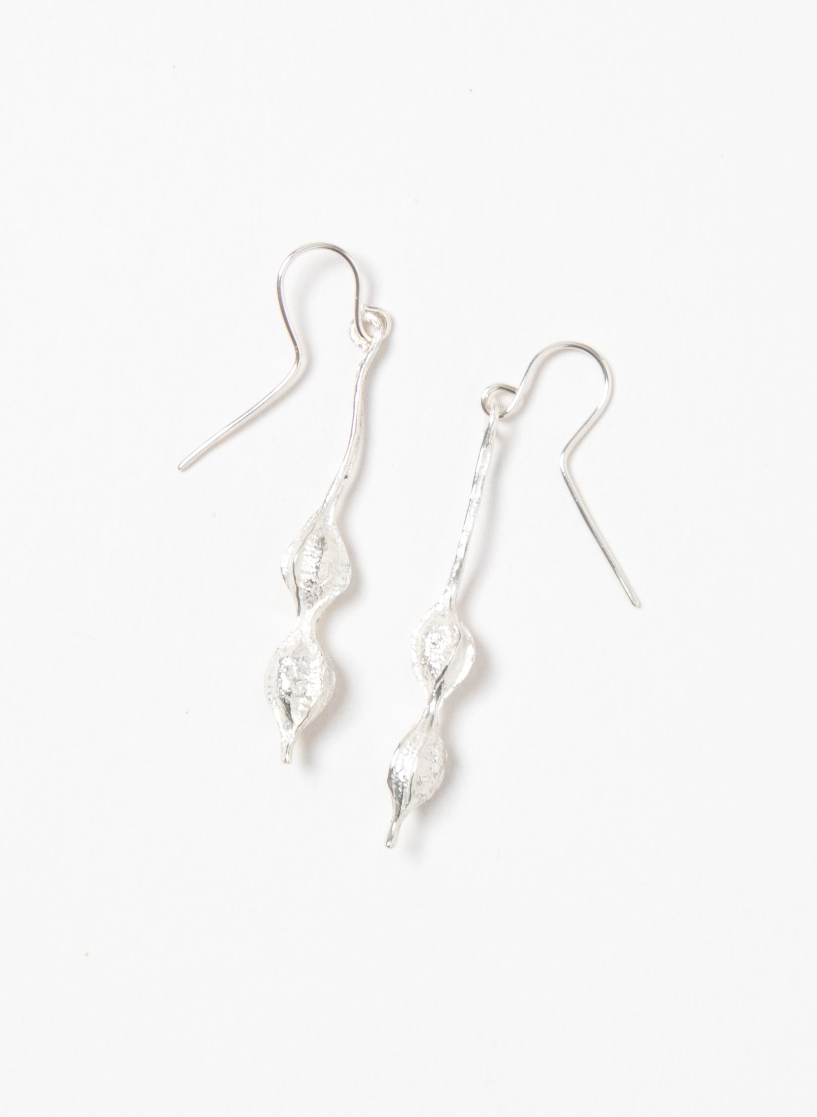 Kōwhai Seed Earrings - Silver