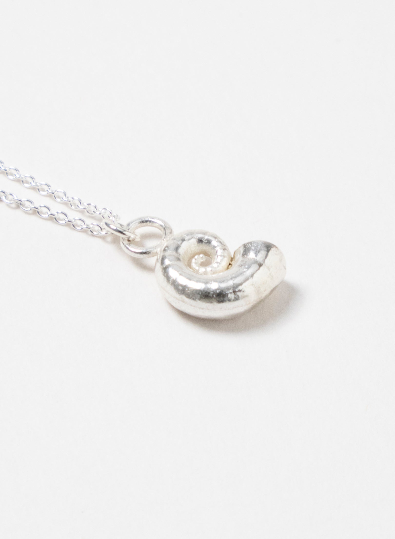 Spiral Shell Necklace - Silver