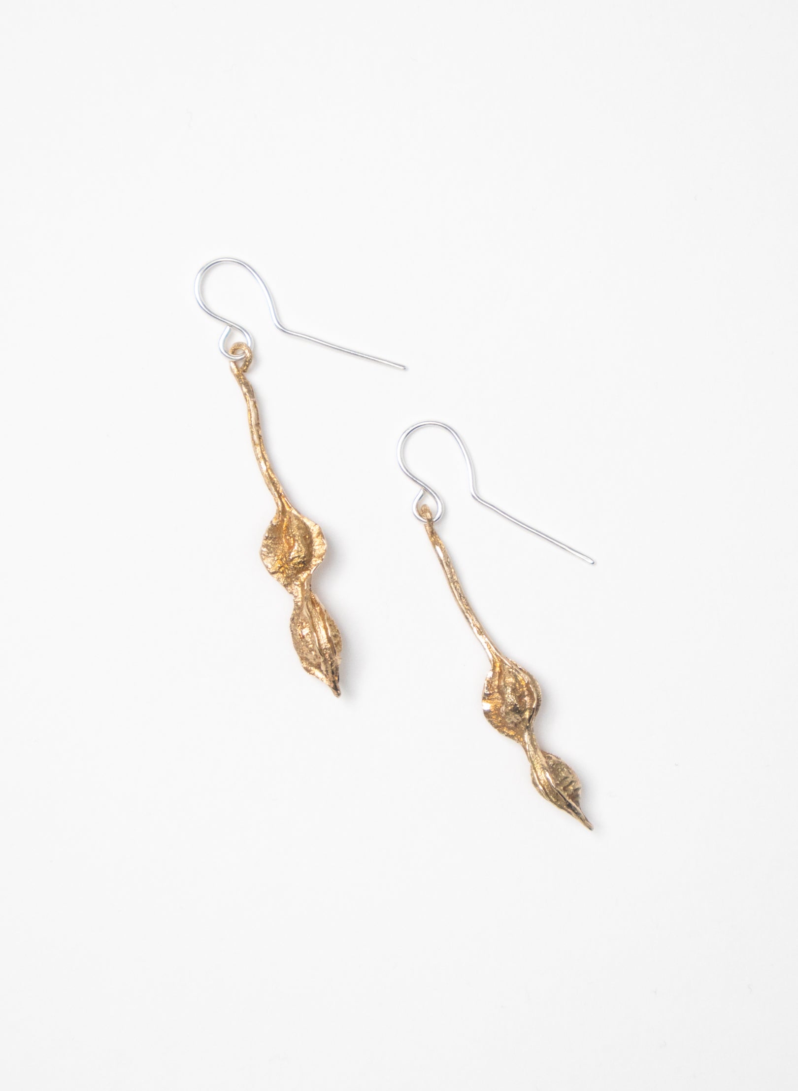 Kowhai Hook Earrings - Bronze
