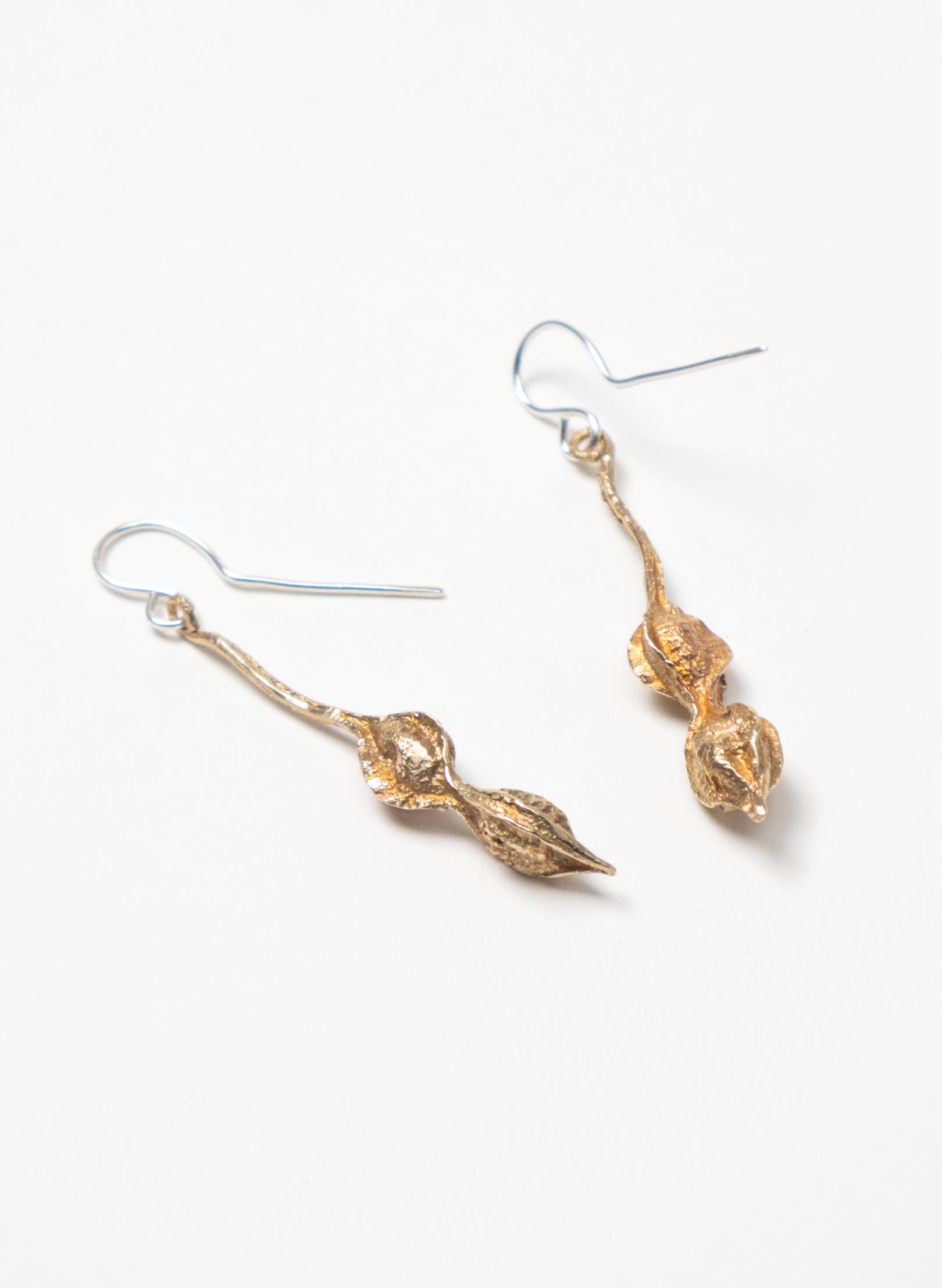 Kowhai Hook Earrings - Bronze