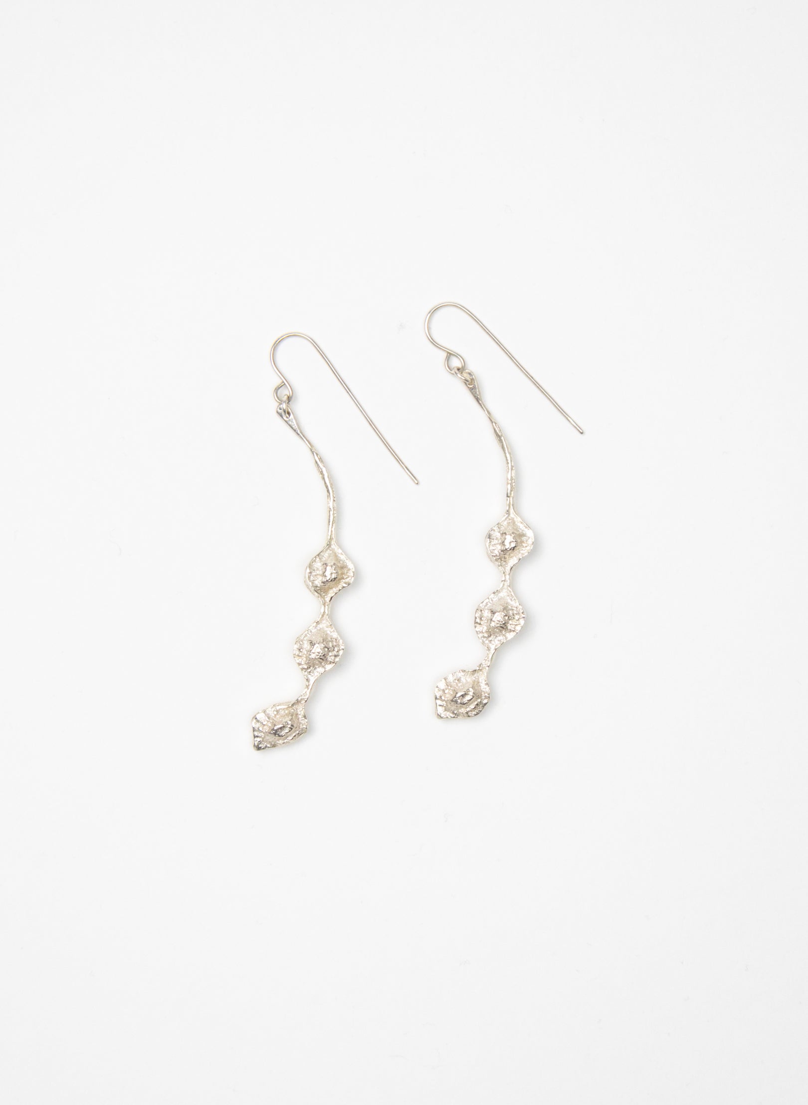 Kōwhai Drop Earrings - Silver