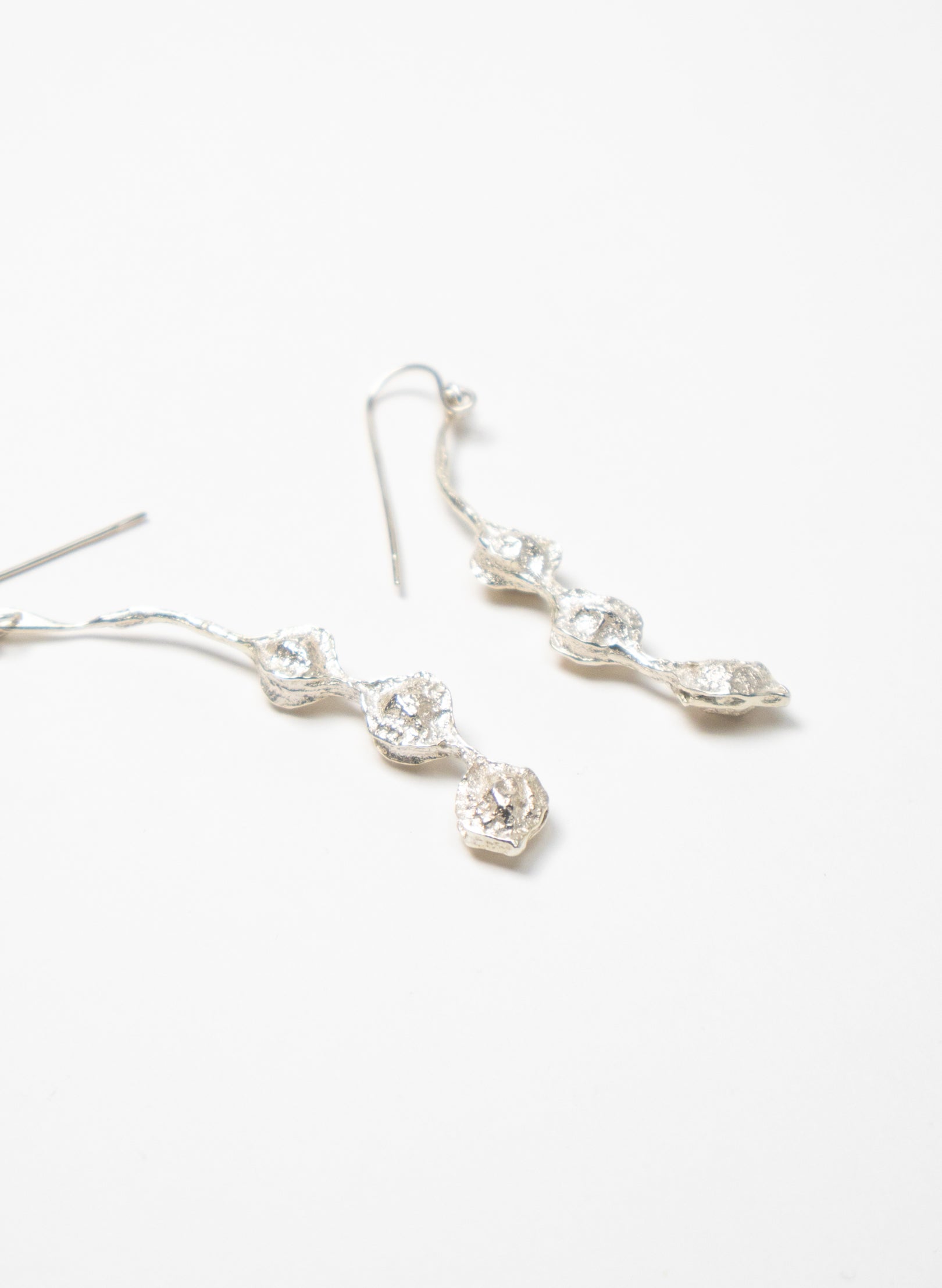 Kōwhai Drop Earrings - Silver