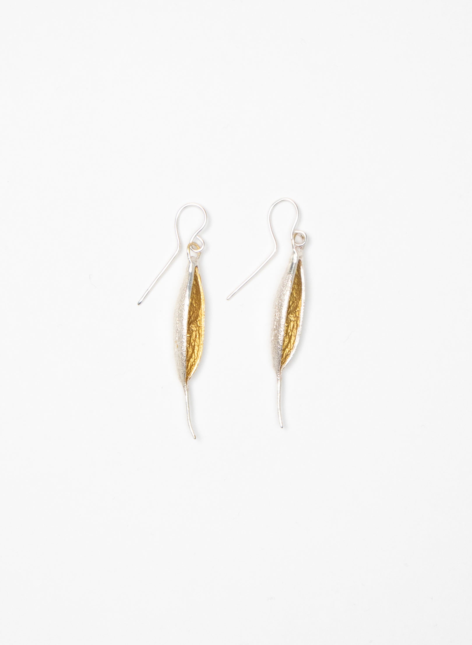 Rewarewa Drop Earrings - Gold Plating & Sterling Silver