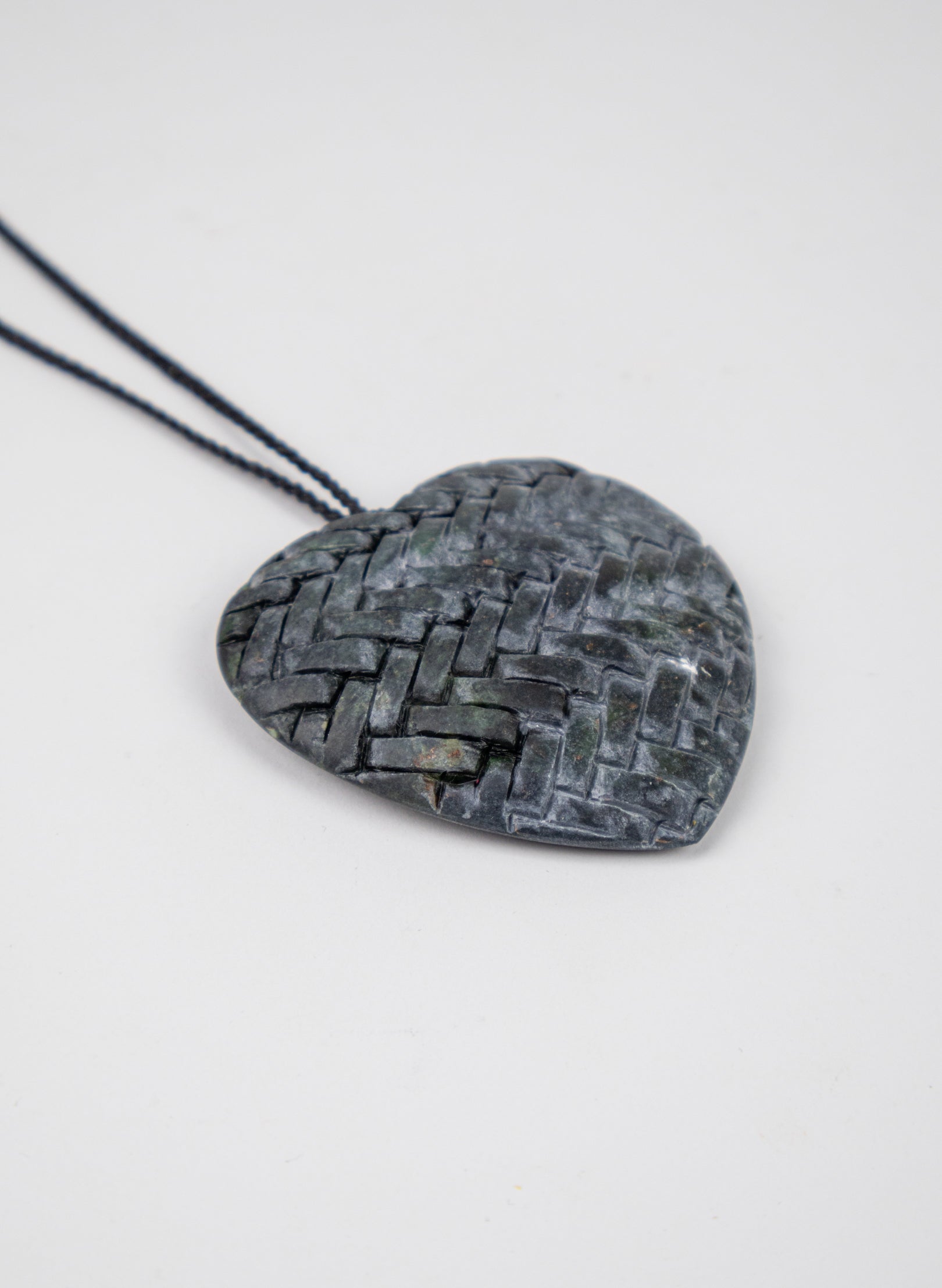 Pounamu Woven Heart Pendant