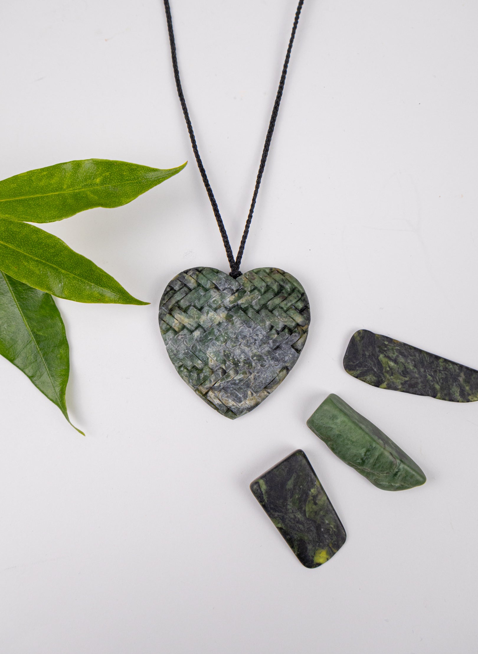 Pounamu Woven Heart Pendant
