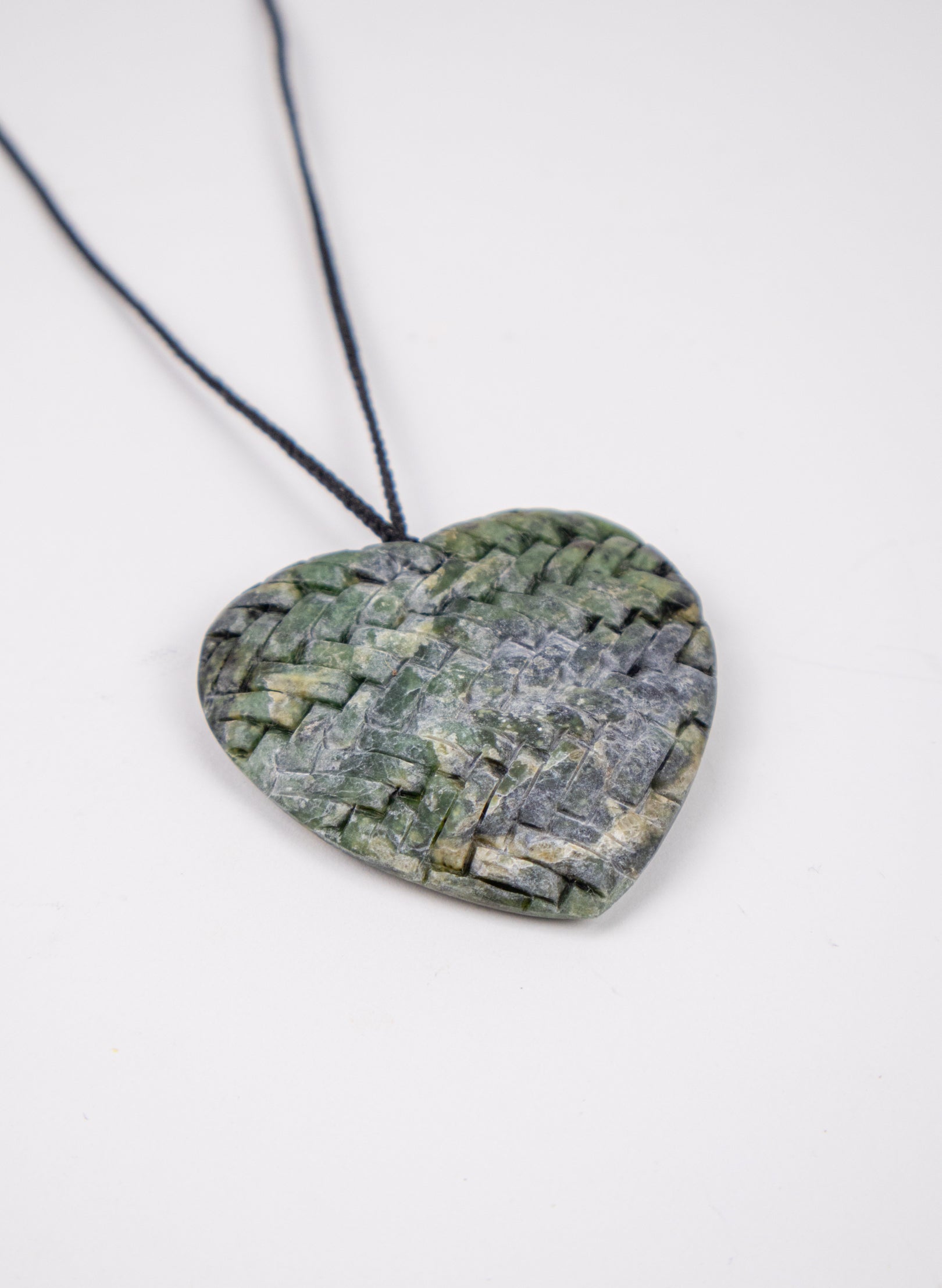 Pounamu Woven Heart Pendant