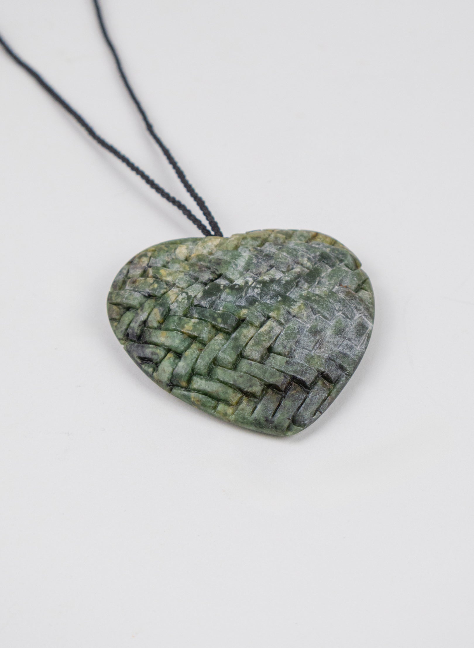 Pounamu Woven Heart Pendant