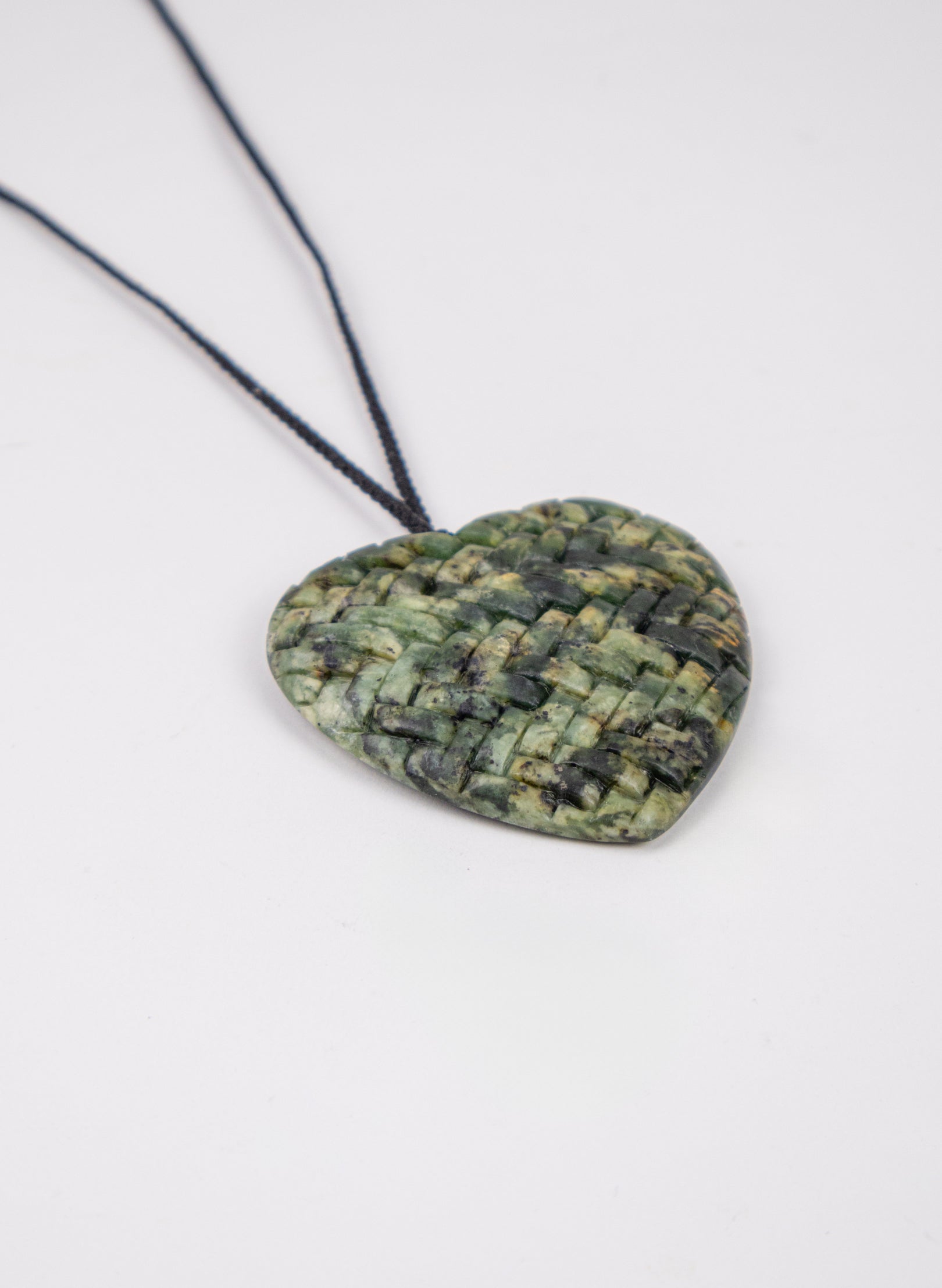 Pounamu Woven Heart Pendant