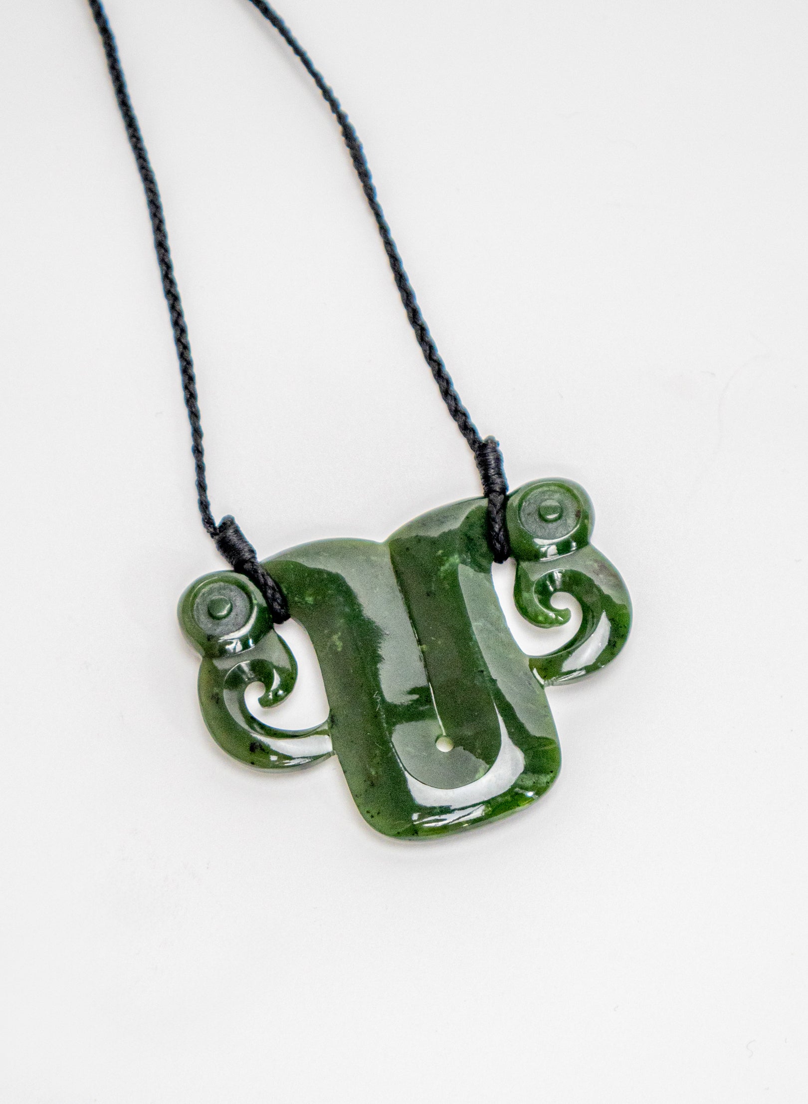 Carved Pounamu Pekapeka Pendant