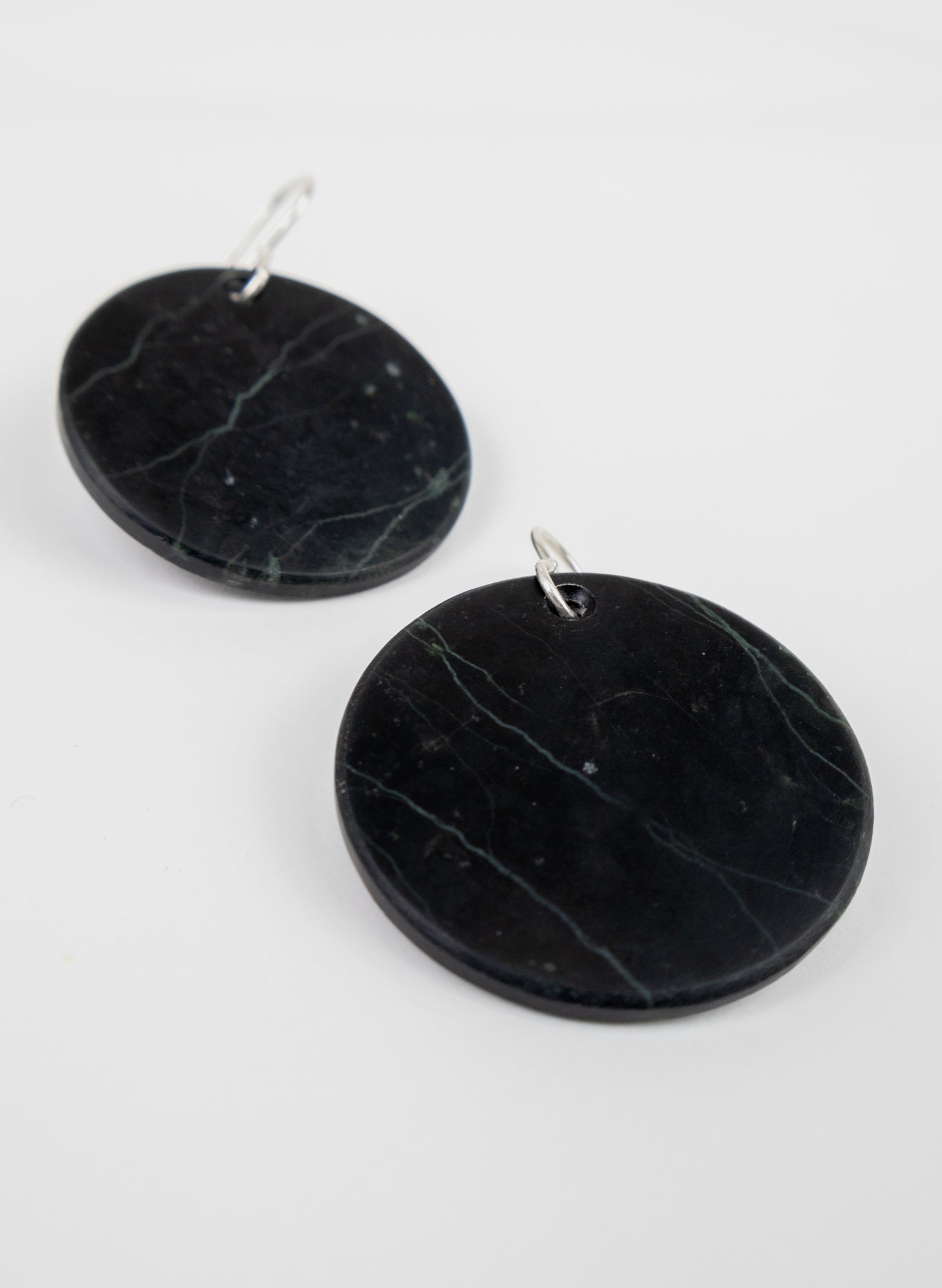Pounamu Disc Earrings